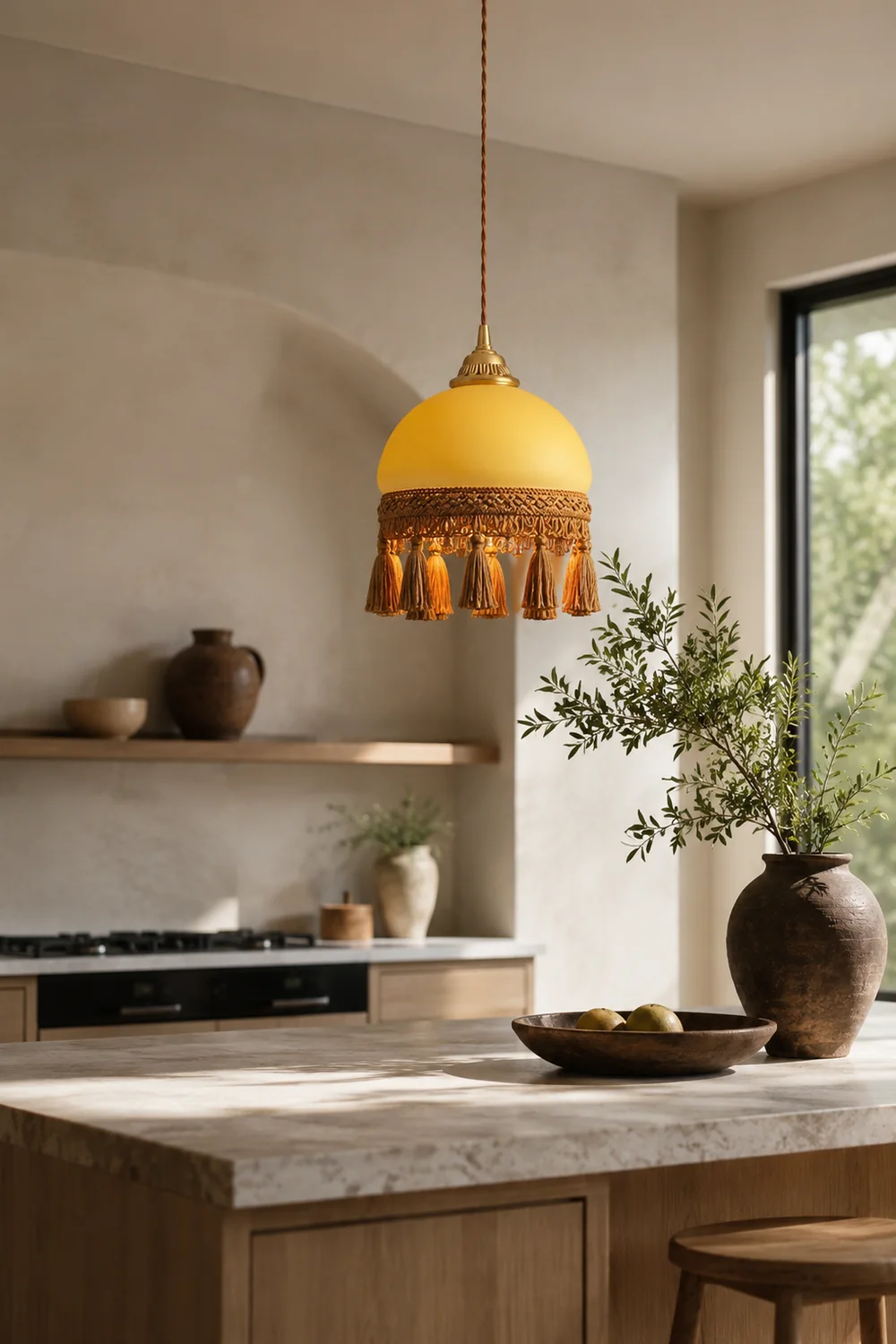 French Tassels Brass Pendant Light - Lumpaz