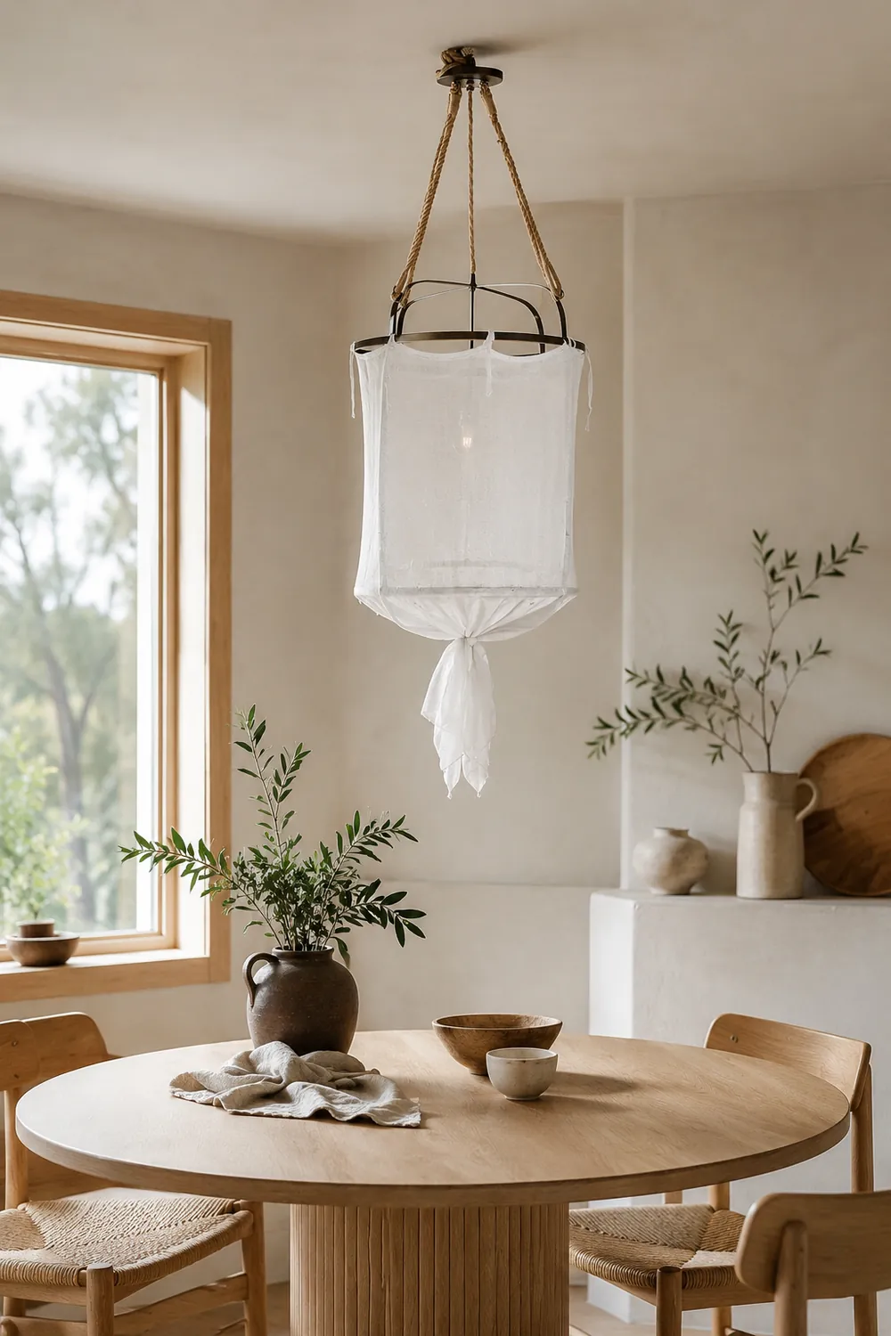Provence Linen Pendant Light - Lumpaz
