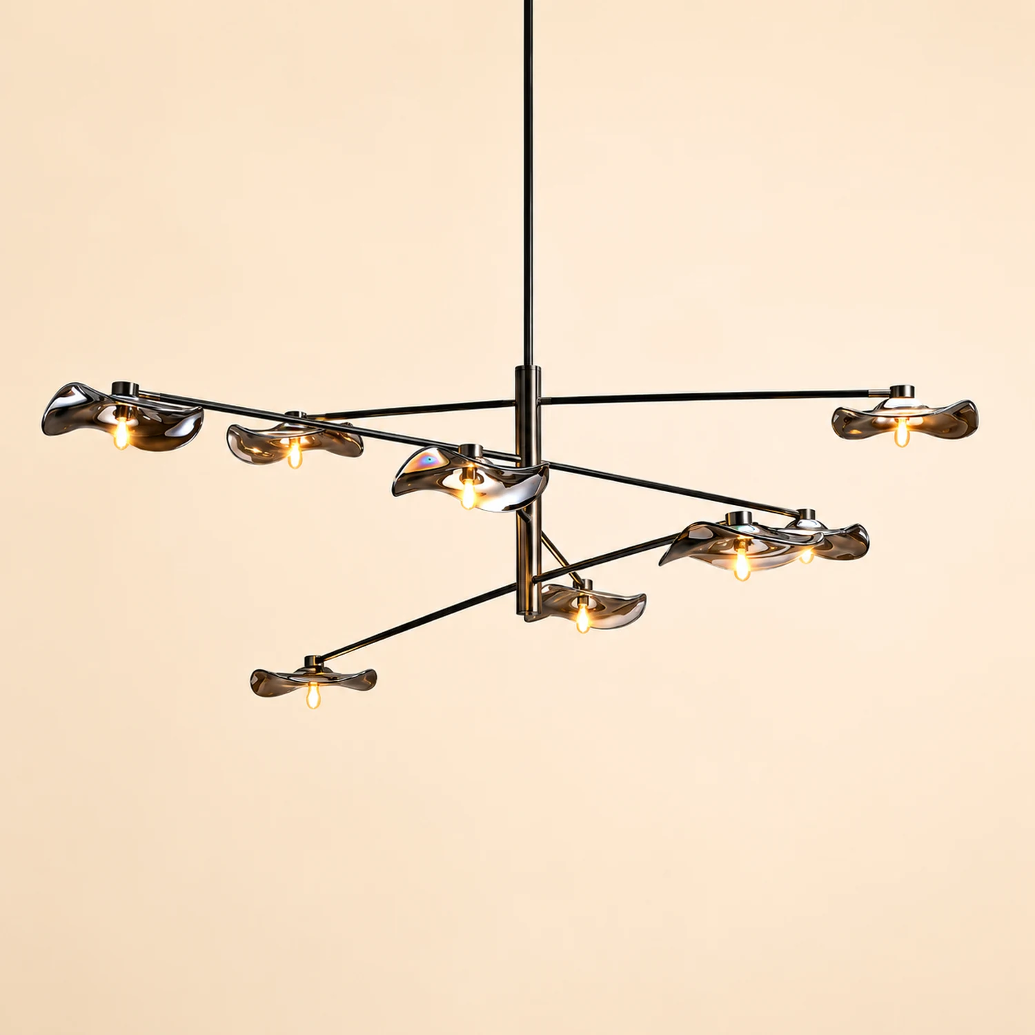 Lotus Leaves Glass Chandelier - Lumpaz