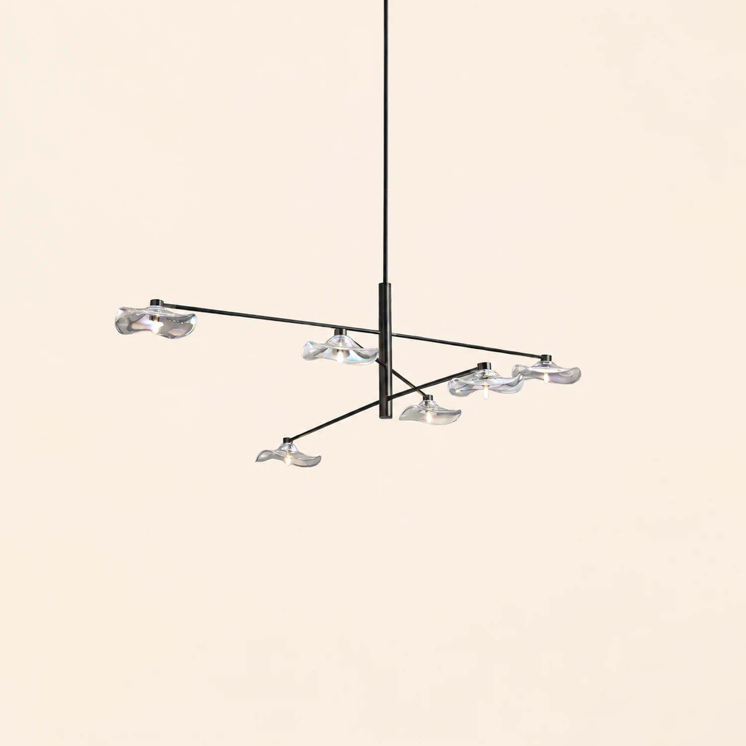 Lotus Leaves Glass Chandelier - Lumpaz