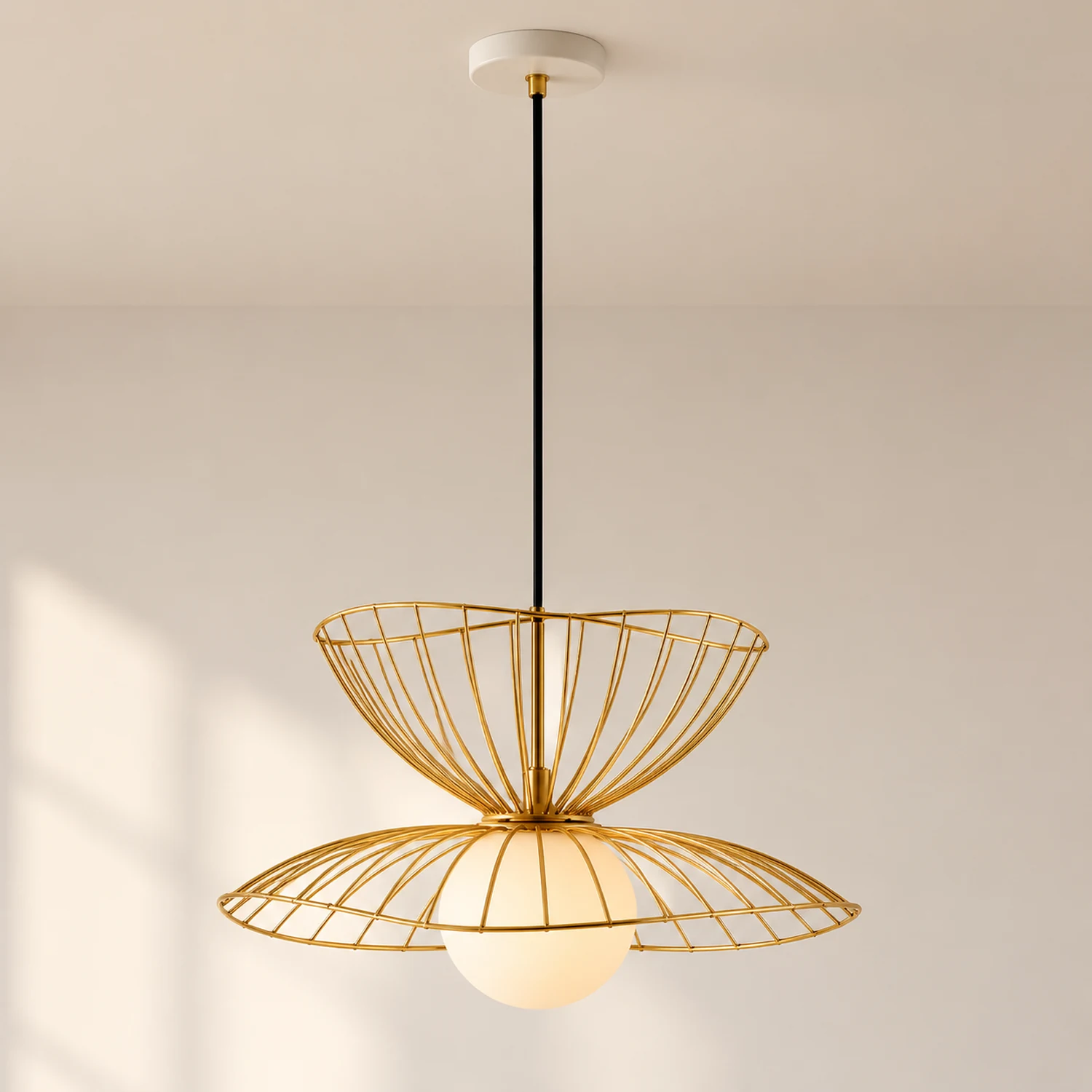 Renée Pendant Light Modern, Metal, Gold/Black, Kitchen Island - Lumpaz