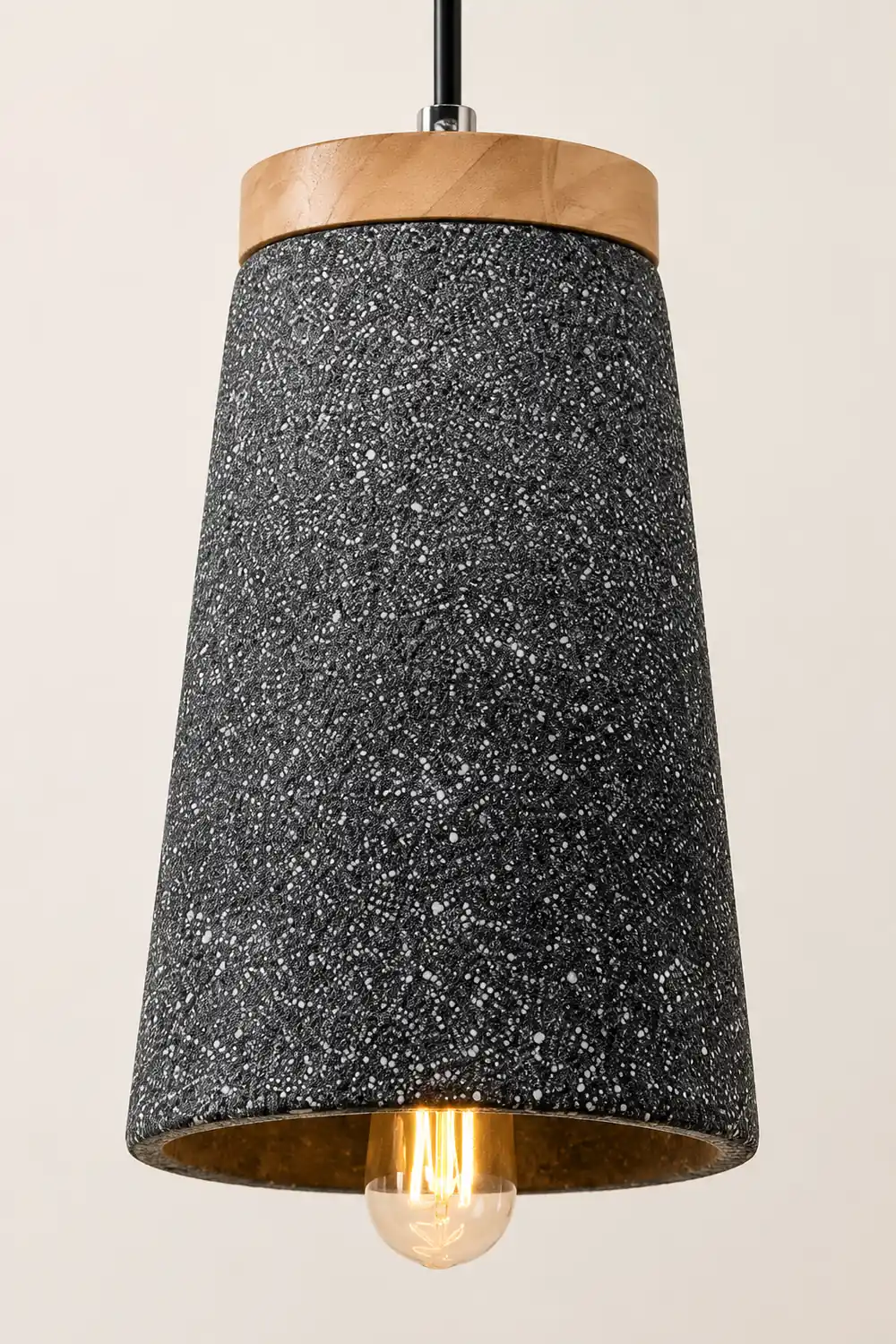 Coburg Wood Cement Pendant Light - Lumpaz
