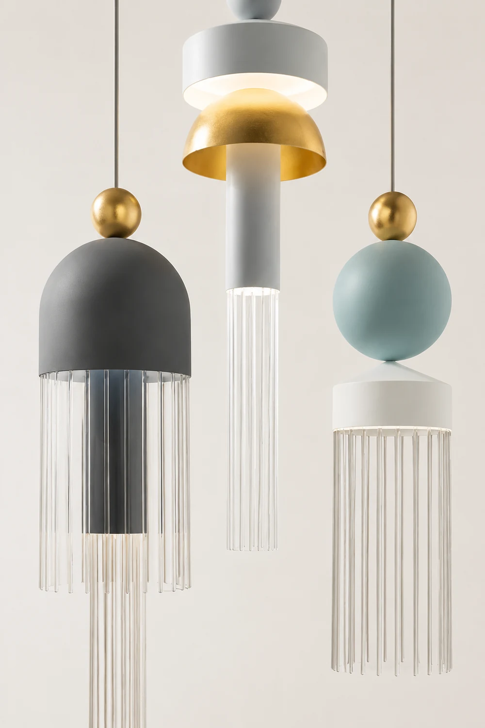 Colon Modern Tassel Metal Pendant Light - Lumpaz