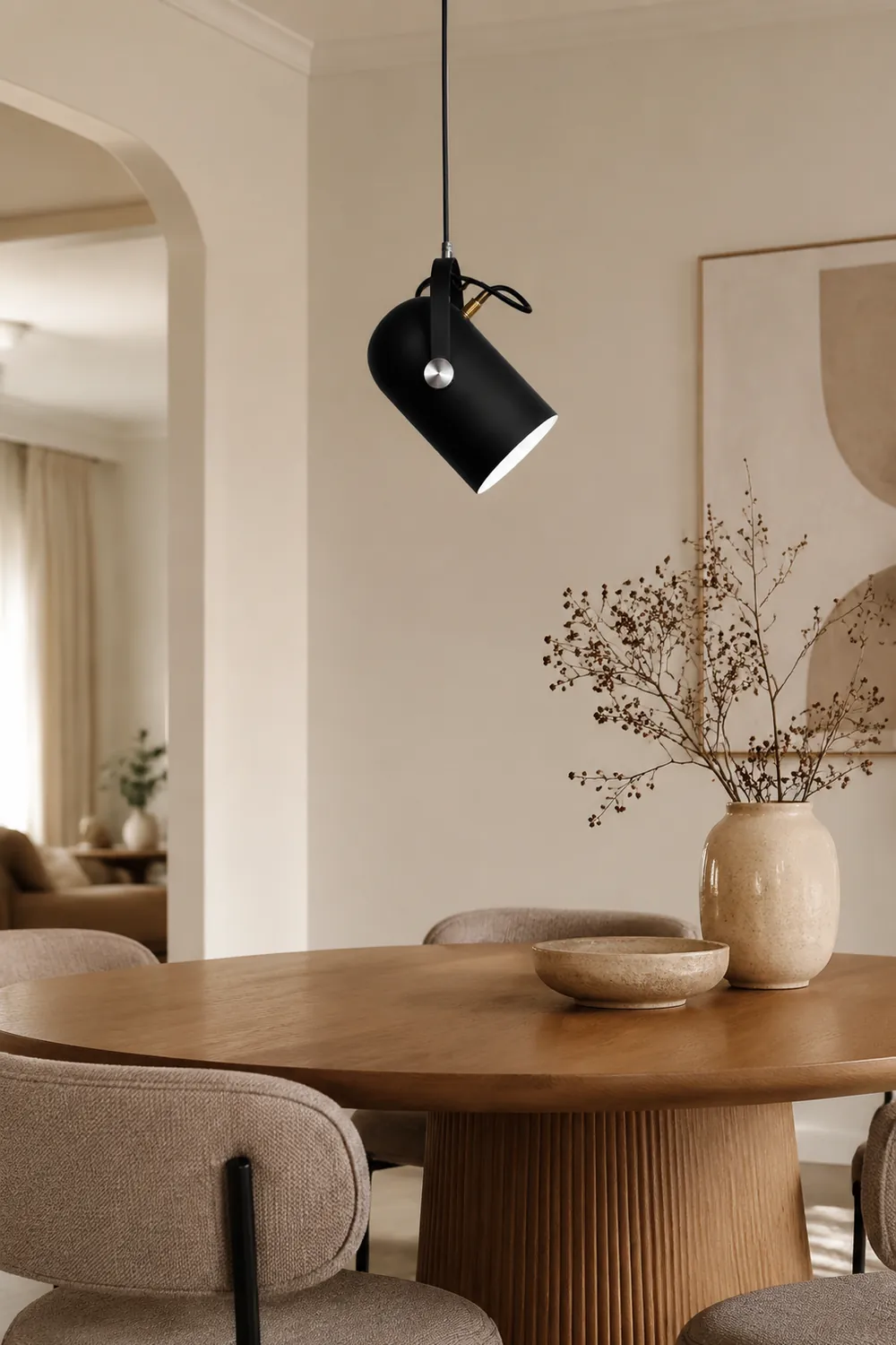 Morandi Modern Metal Pendant Light, Angle Adjustable, Kitchen Island & Dining Room & Living Room - Lumpaz