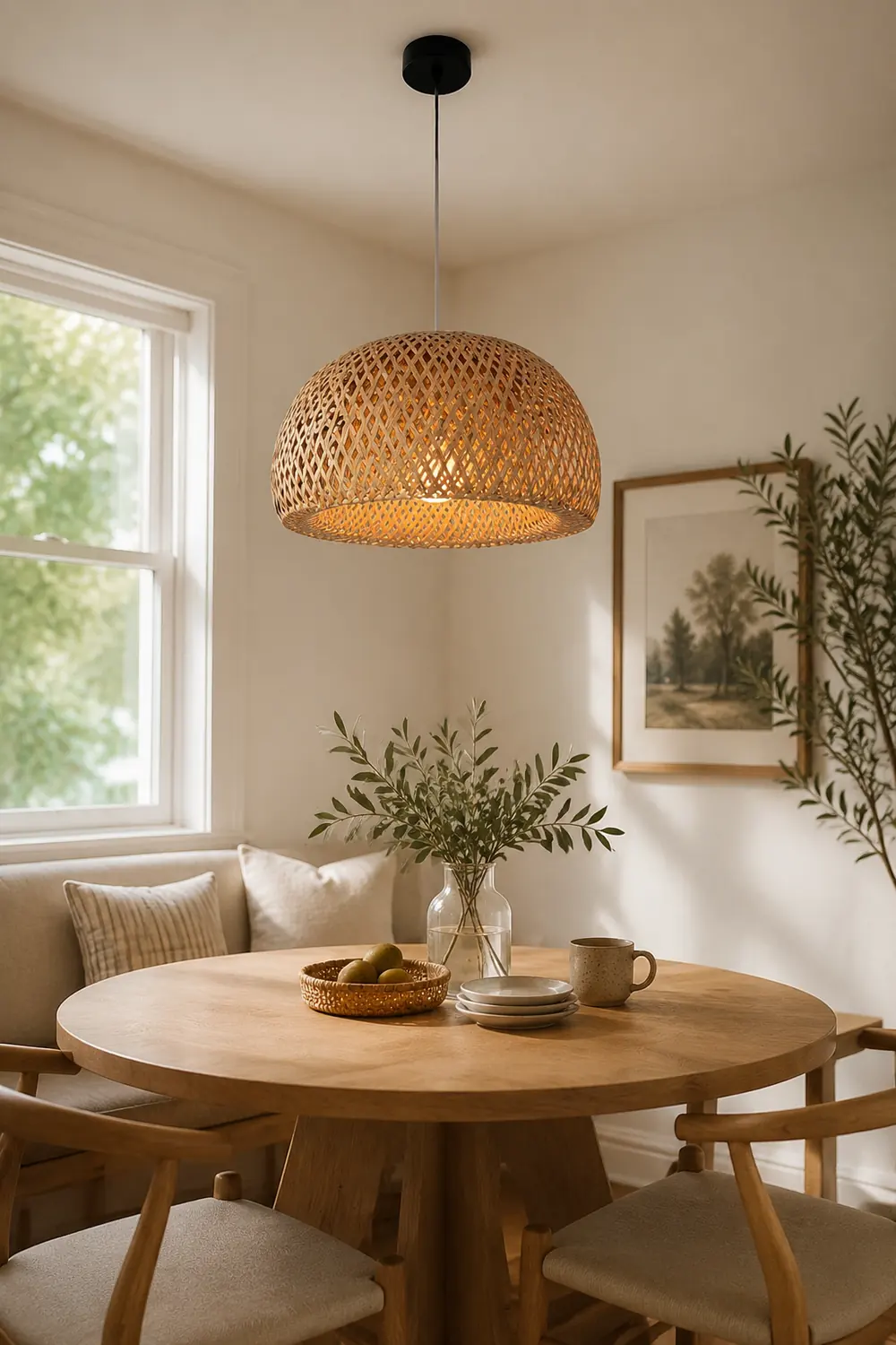 Bamboo Braided Pendant Lamp - Lumpaz