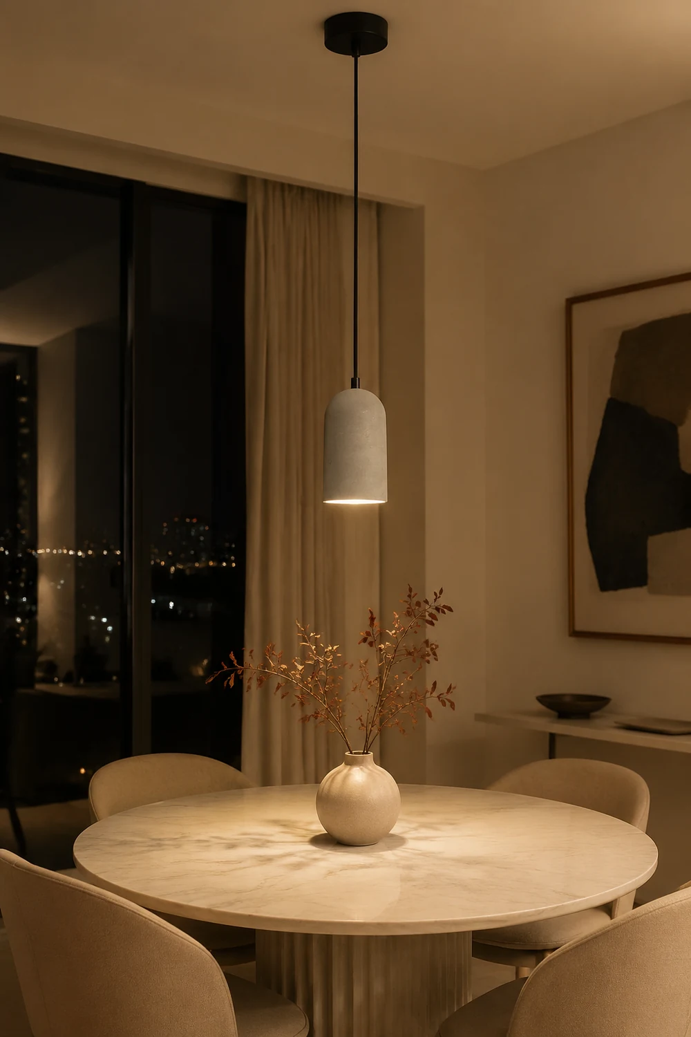 U Concrete Pendant Lamp - Lumpaz