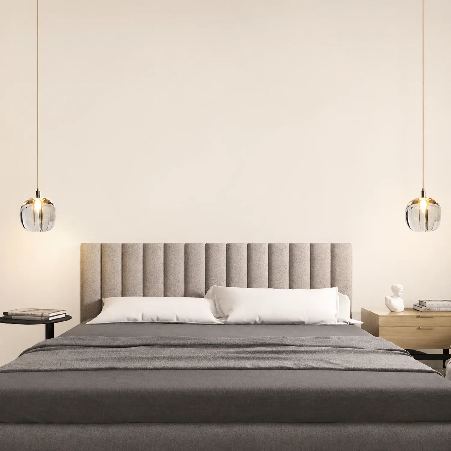 Hailie Modern Bubble Glass LED Pendant Light, Amber/Clear/Gray - Lumpaz