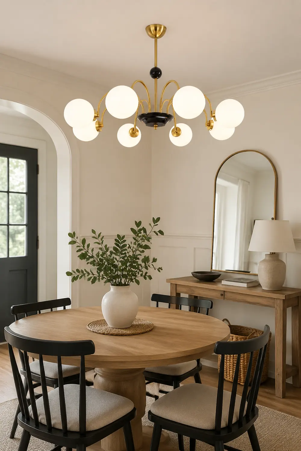 Modern Globe Glass Art Deco Chandelier, Living Room - Lumpaz