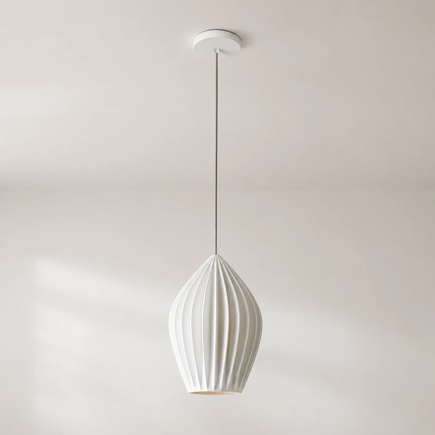 Ceramic Ribbed Pendant light - Lumpaz
