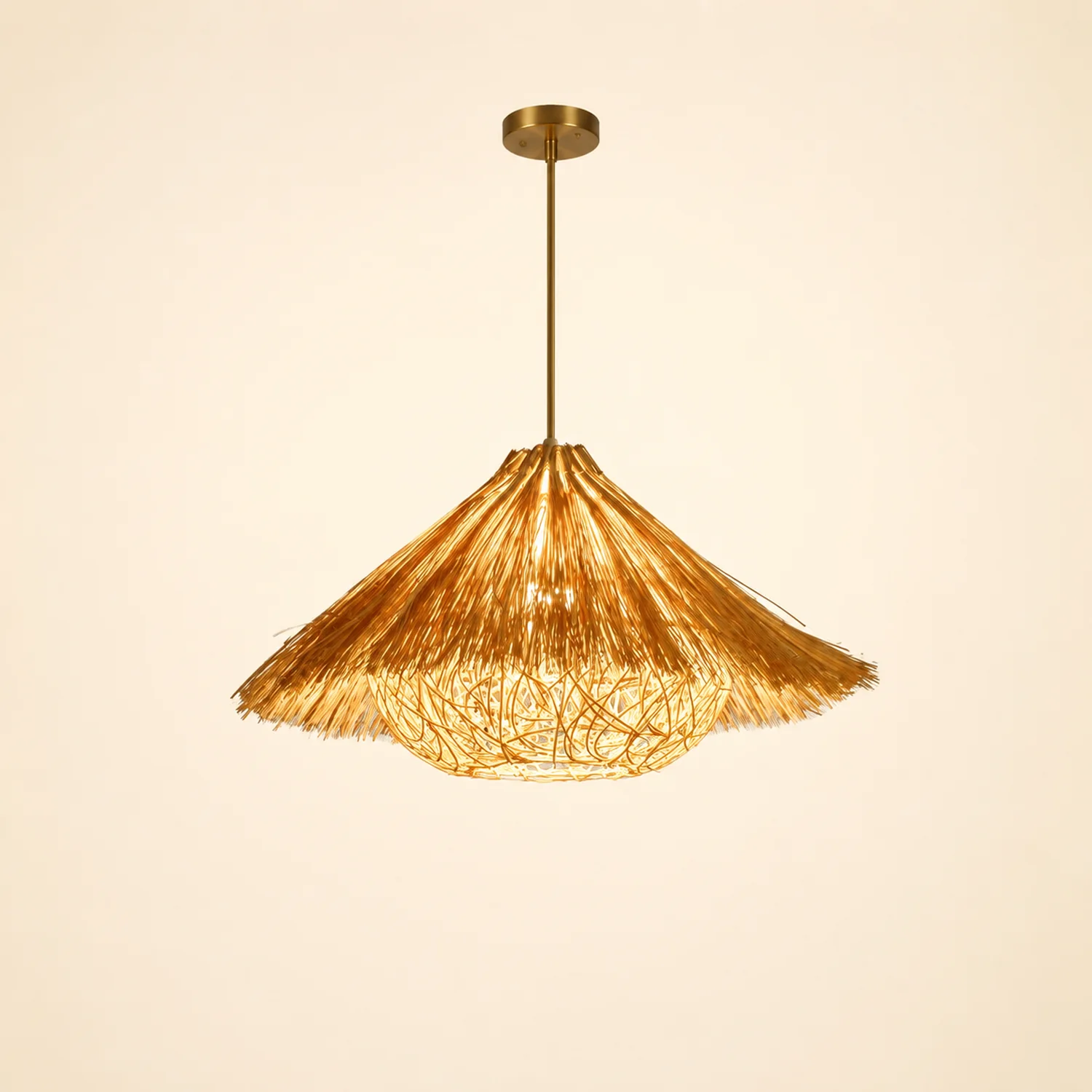 Muto Hand-Woven Rattan Modelling Pendant Light - Lumpaz