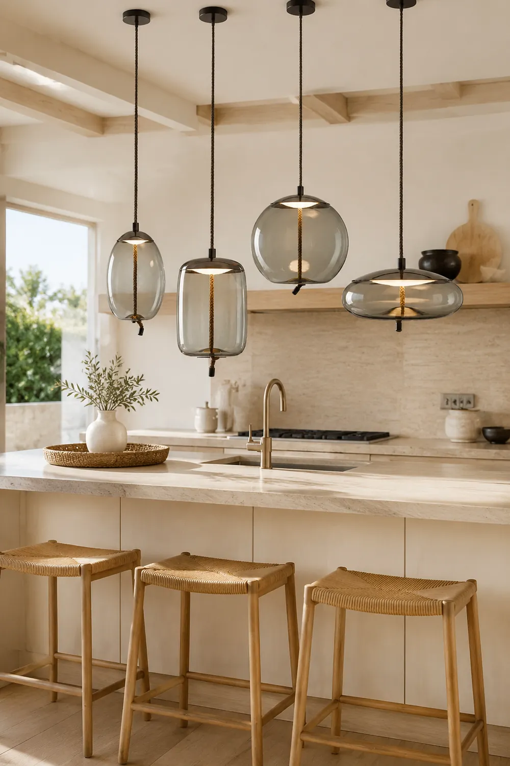 Valentina Nordic LED Pendant Light, Decorative Glass - Lumpaz