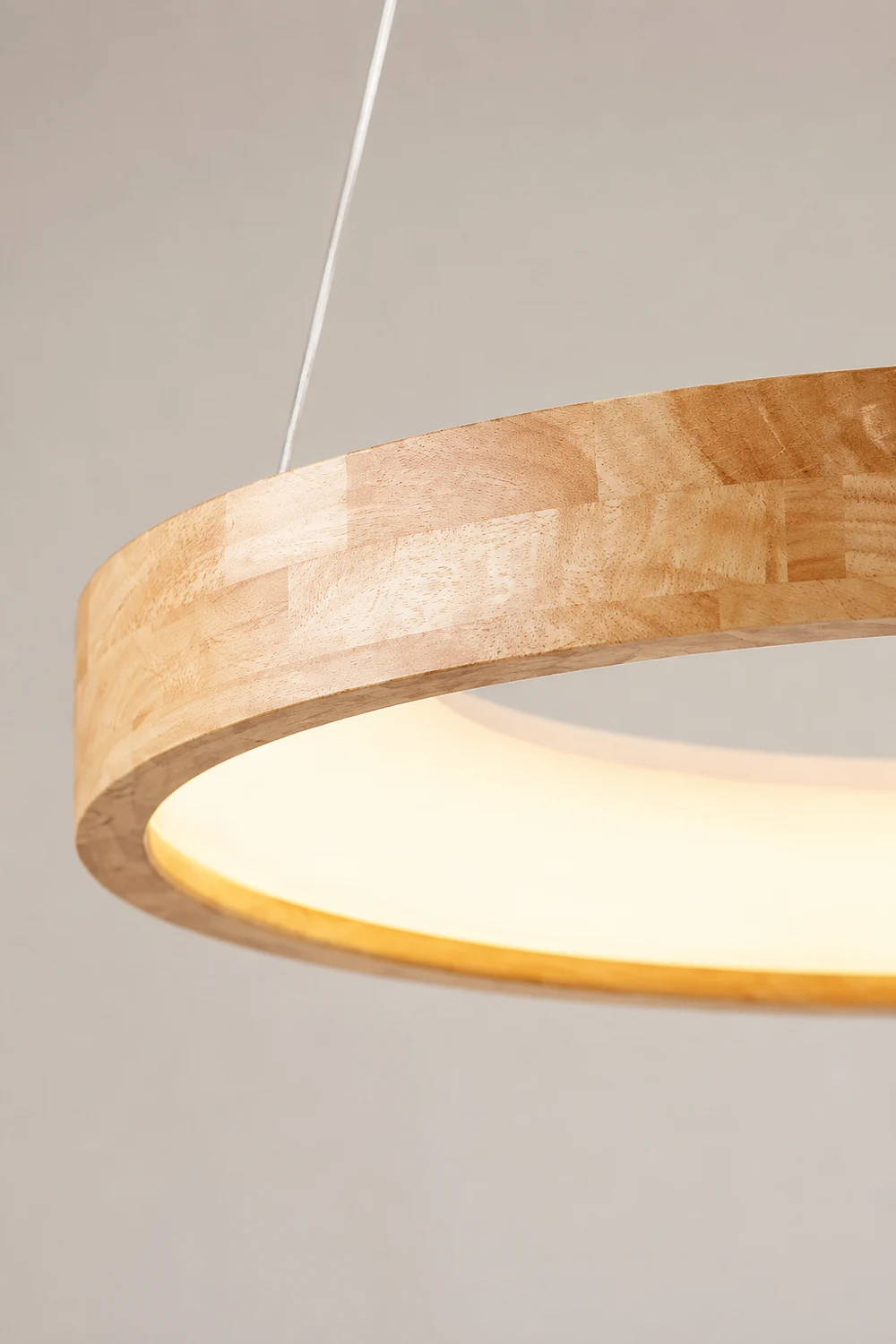 Ozawa Modern Ring Wood Pendant Light - Lumpaz