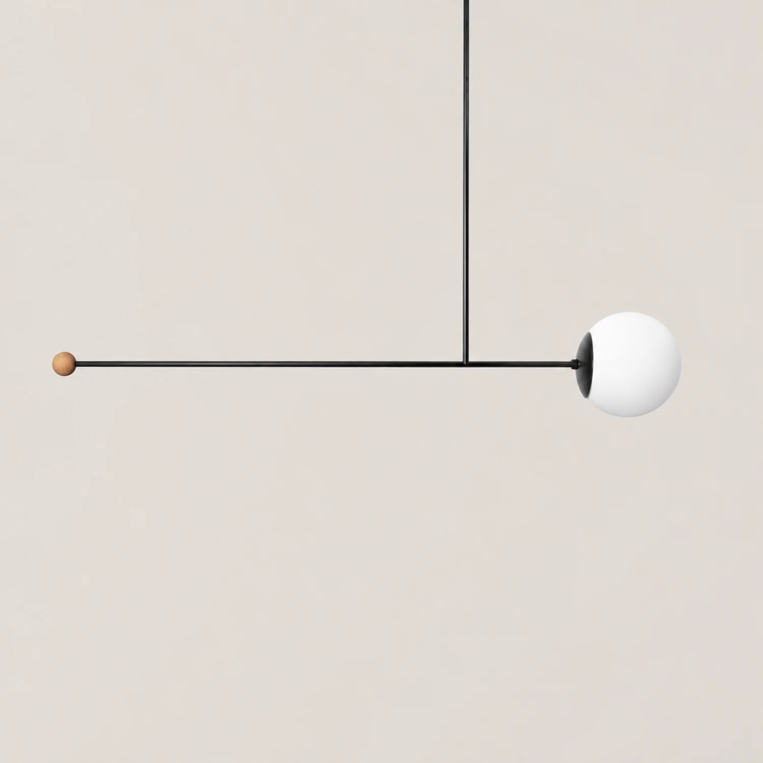 Avi Minimalist Round Metal Led Pendant Light, Living Room - Lumpaz