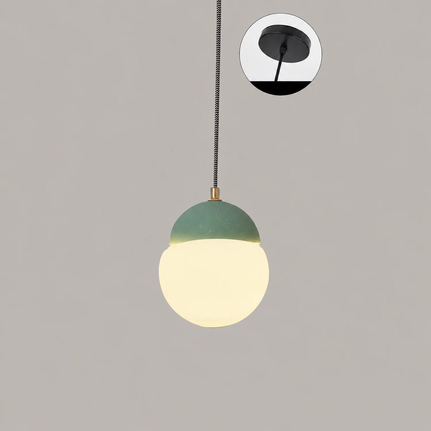 Cement Eclipse Pendant Lamp - Lumpaz