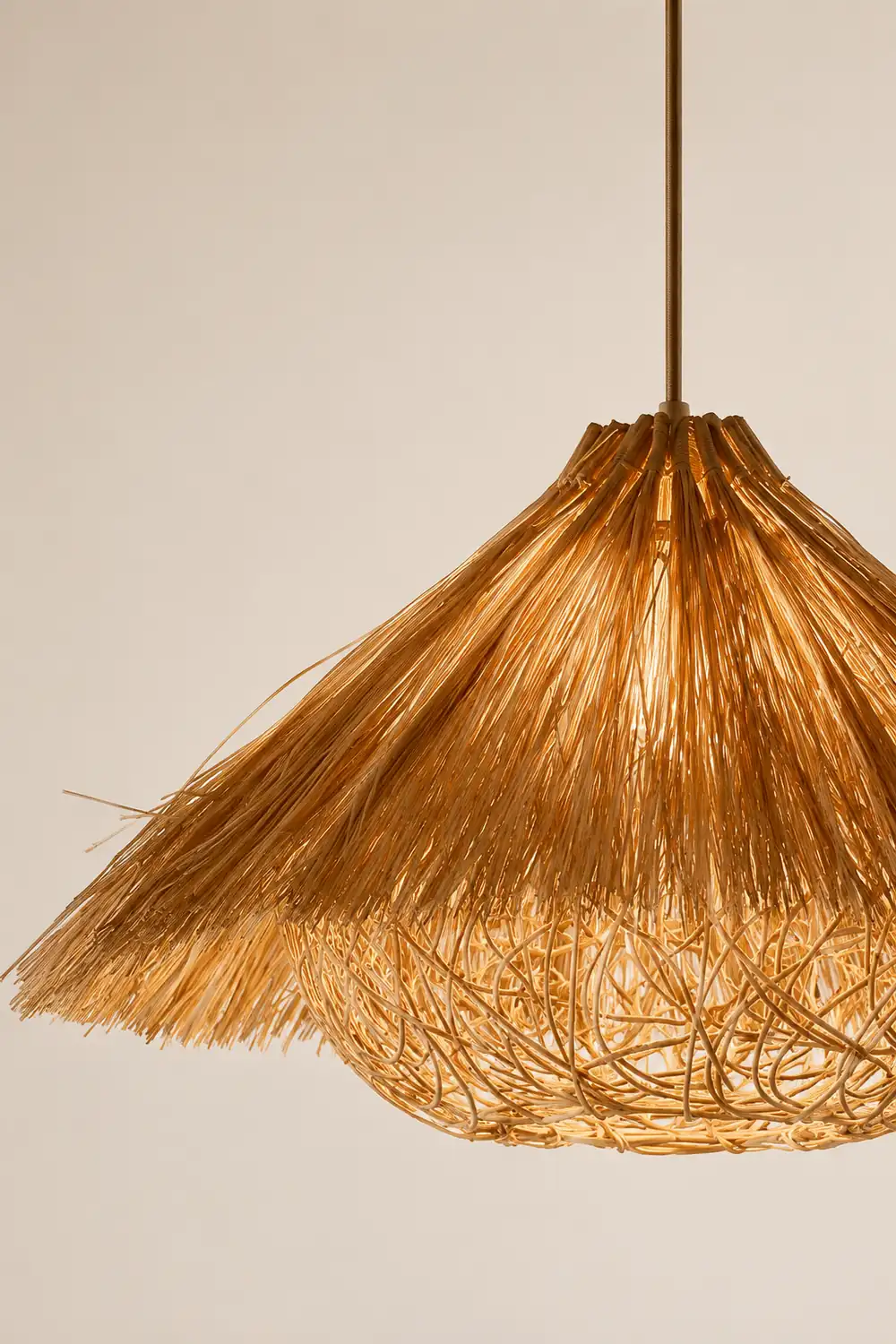 Muto Hand-Woven Rattan Modelling Pendant Light - Lumpaz
