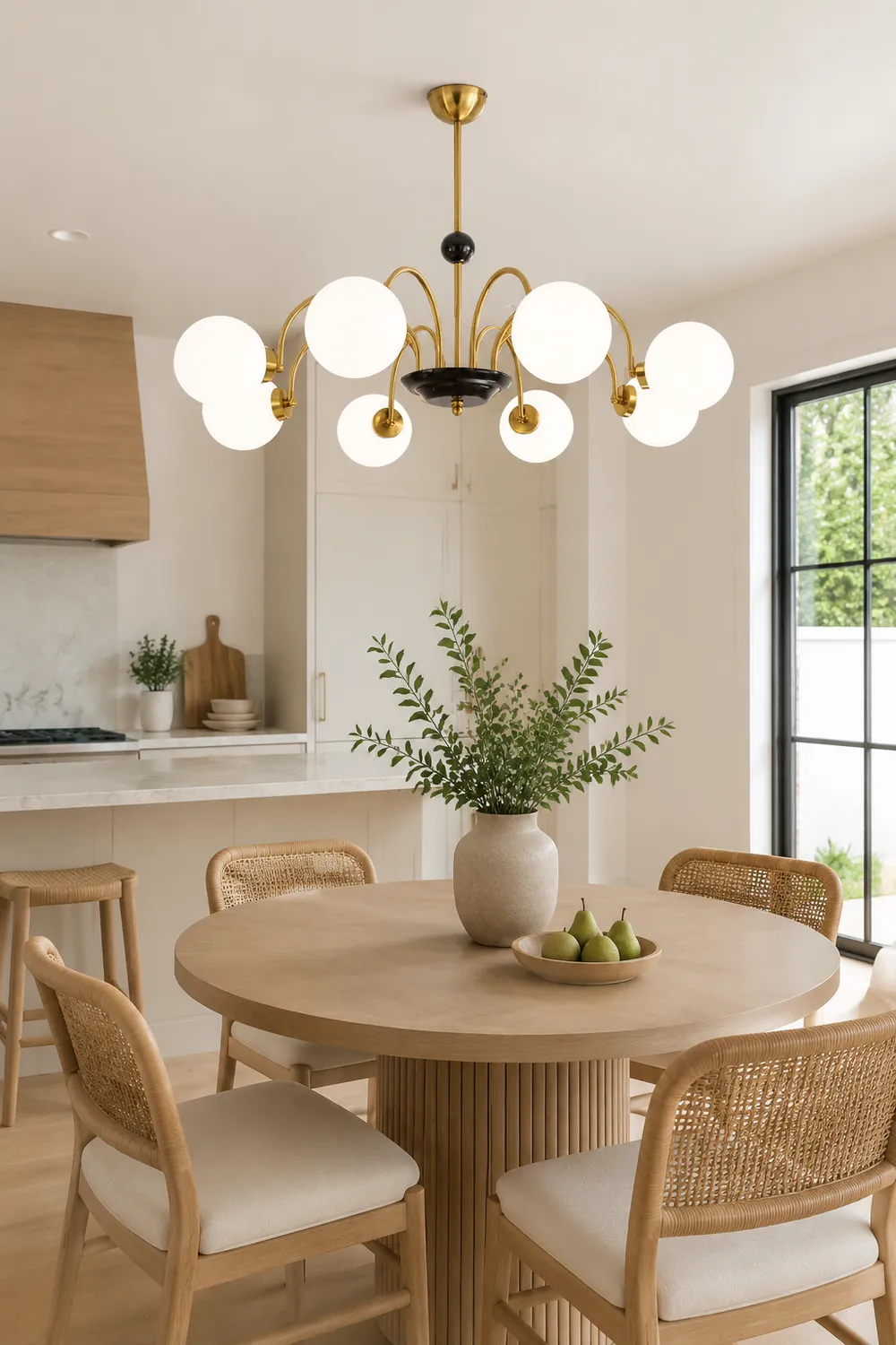 Modern Globe Glass Art Deco Chandelier, Living Room - Lumpaz