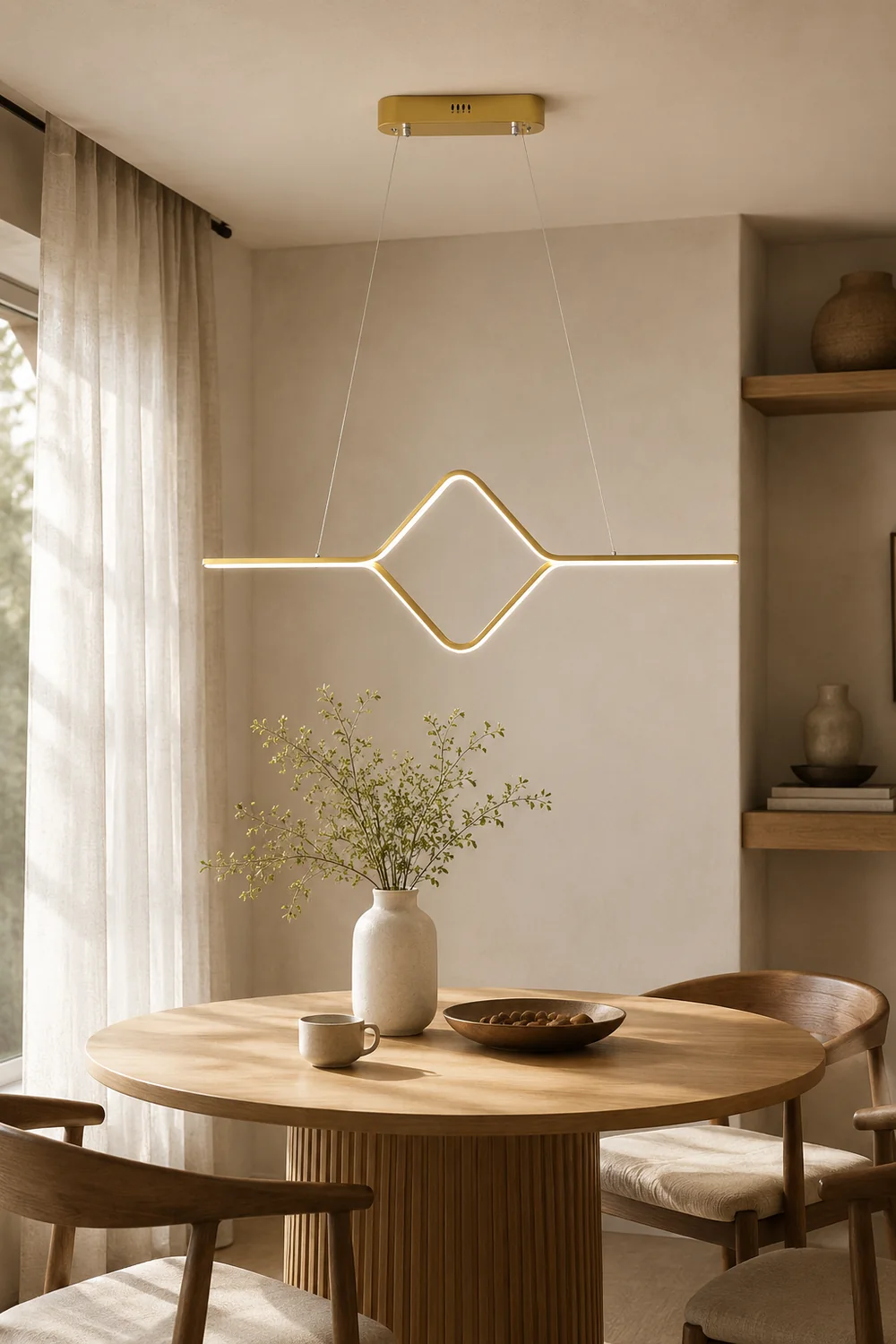 Bouvet Modern Linear Square Pendant Light, , Gold/Black - Lumpaz