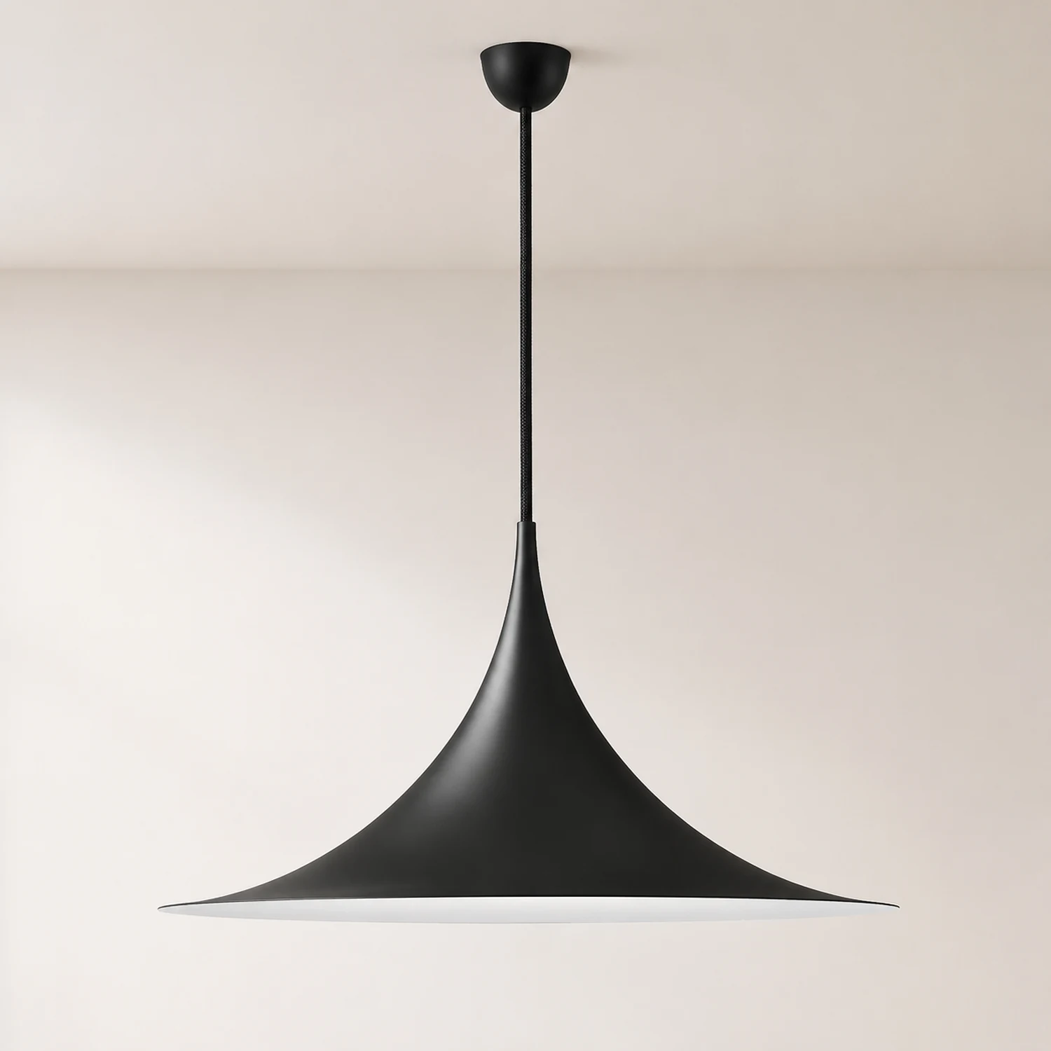 Cairns Mordern Pendant Light, Metal Black/White Dinning Room - Lumpaz
