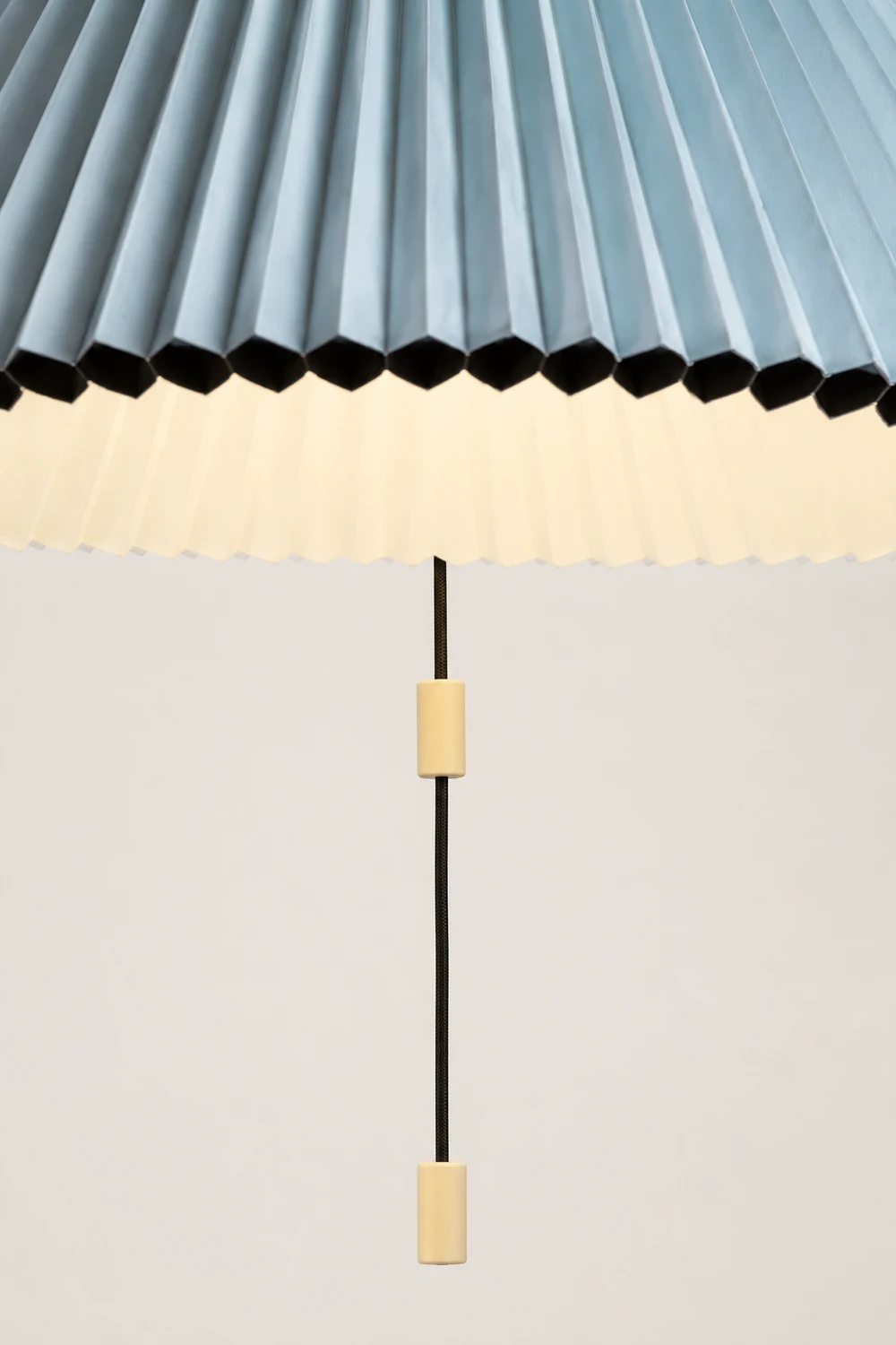 Morandi Modern Verstellbare Stofffalten Pendelleuchte, Braun/Weiß/Blau - Lumpaz