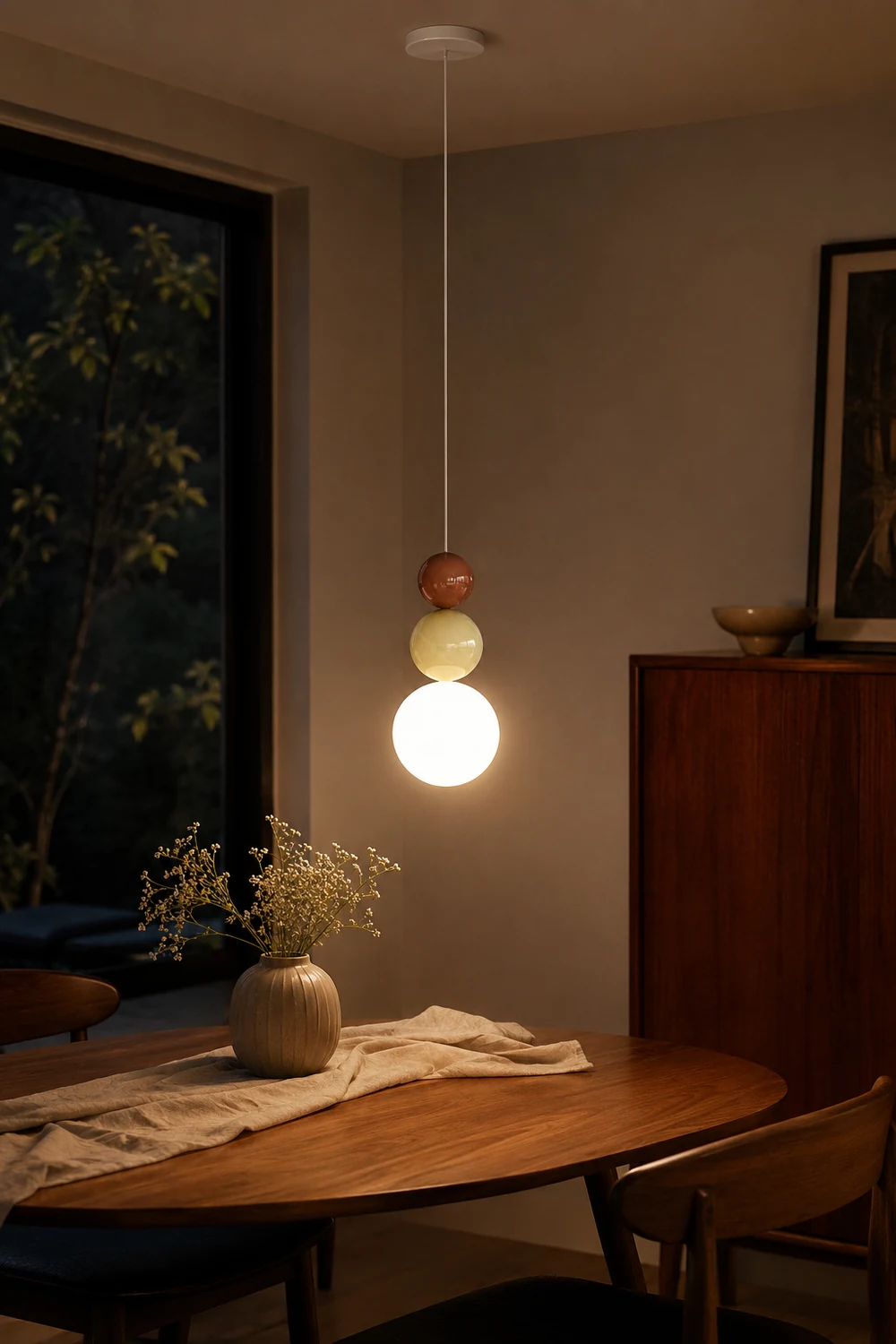 Acrylic Three Ball Pendant Lamp - Lumpaz