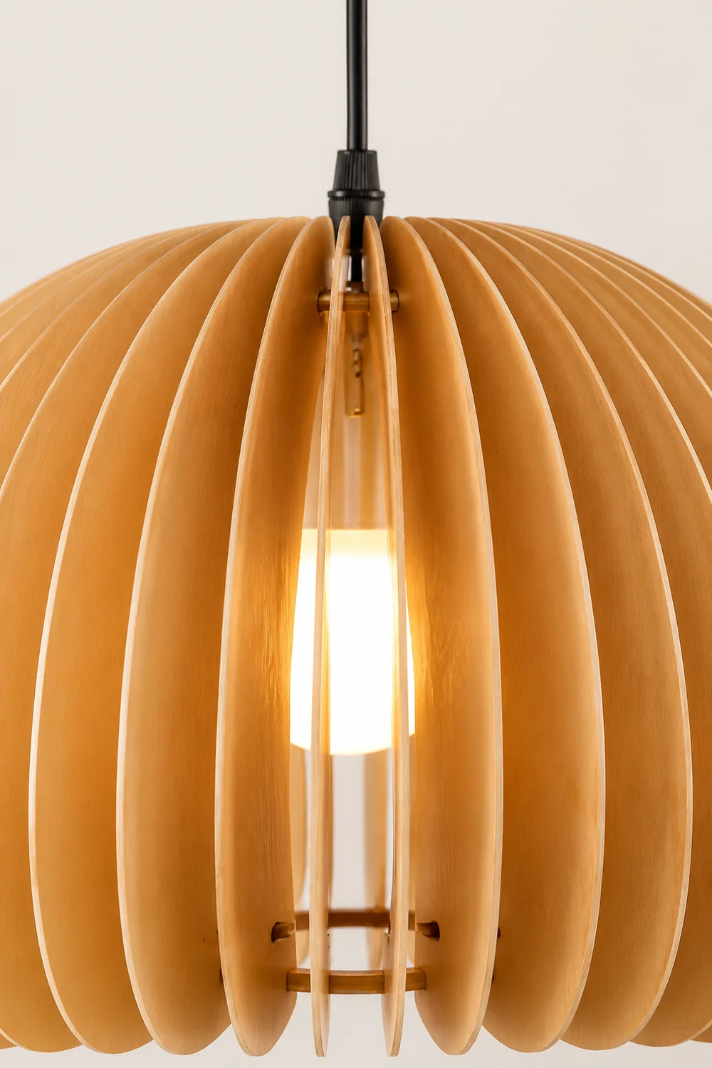 Wooden Pumpkin Pendant Lamp - Lumpaz