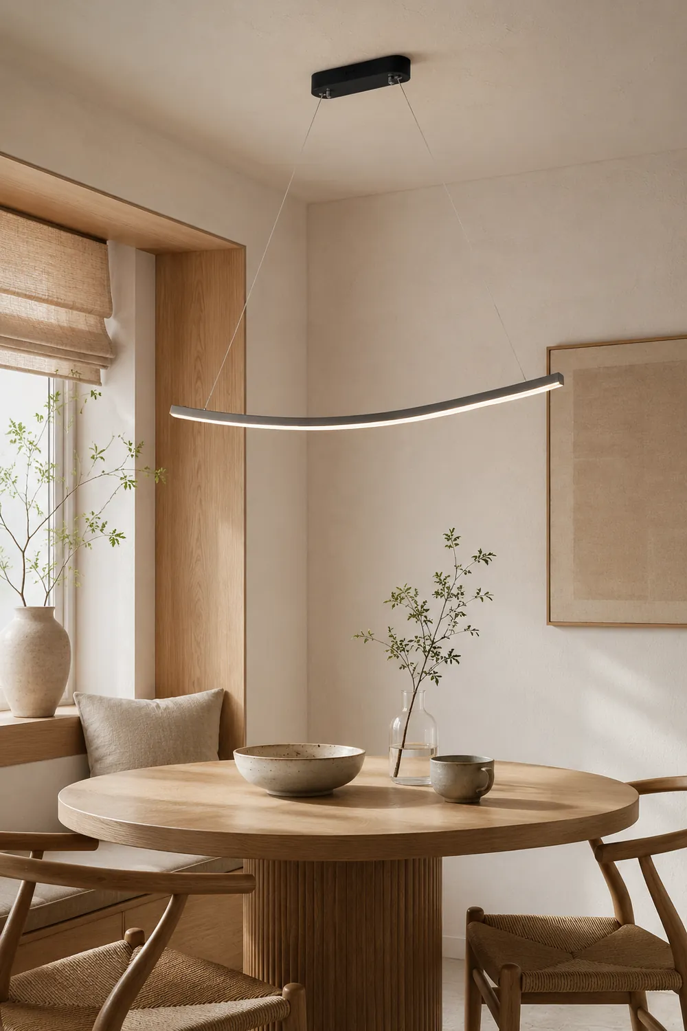 Minimalist Linear Metal Pendant Light - Lumpaz