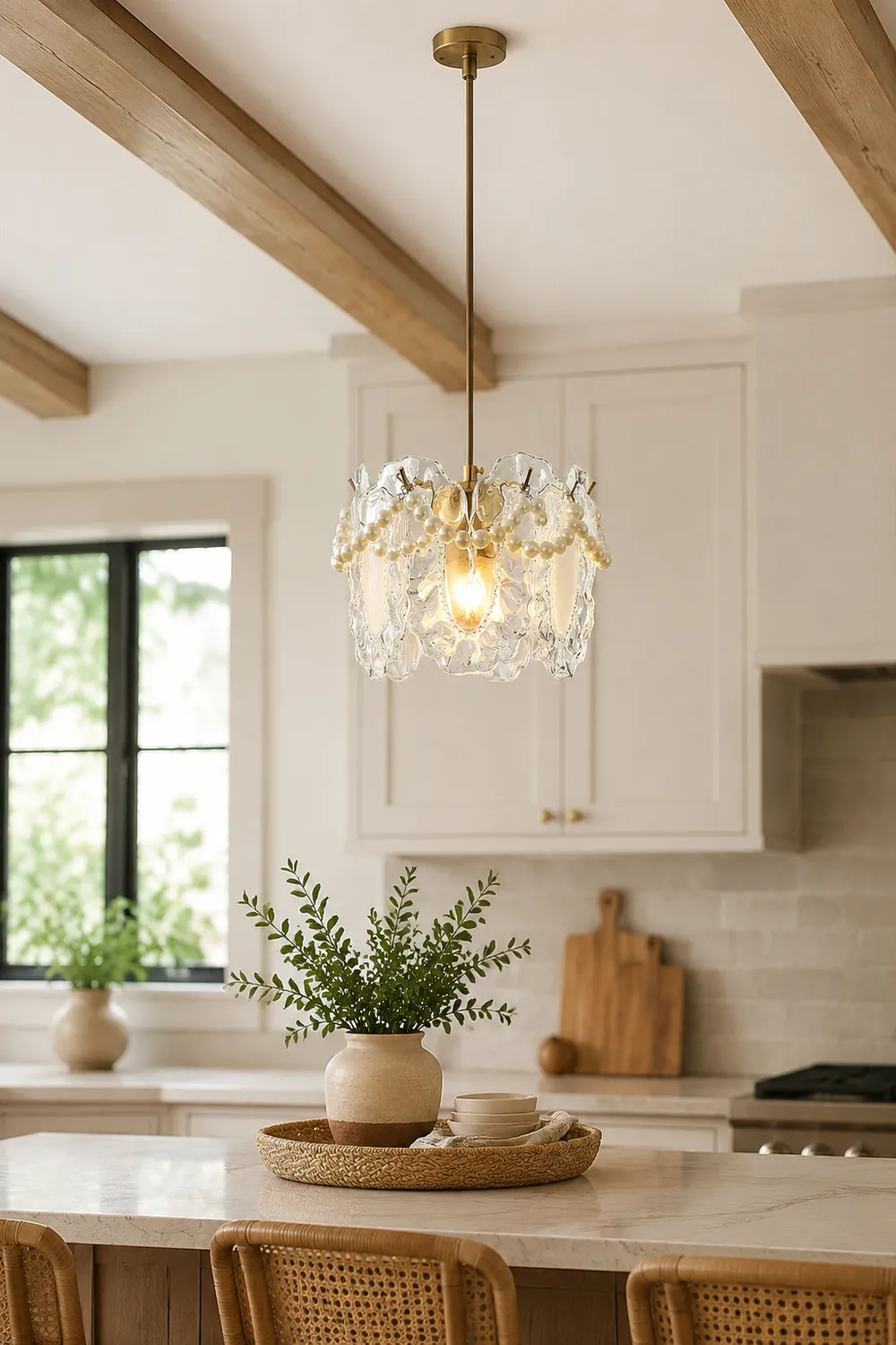 Floral Glass Pendant Lamp - Lumpaz