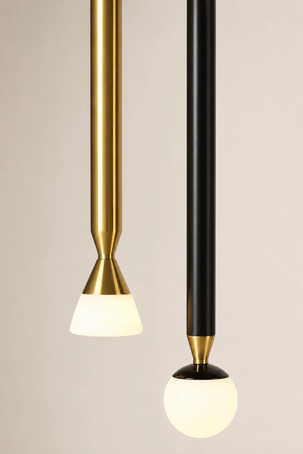 Carr Linear Metal Pendant Light, Black & Gold - Lumpaz