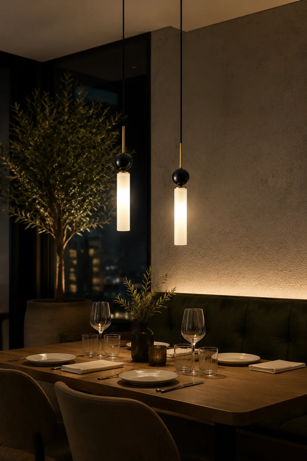 Marble Vertical Pendant Lamp - Lumpaz