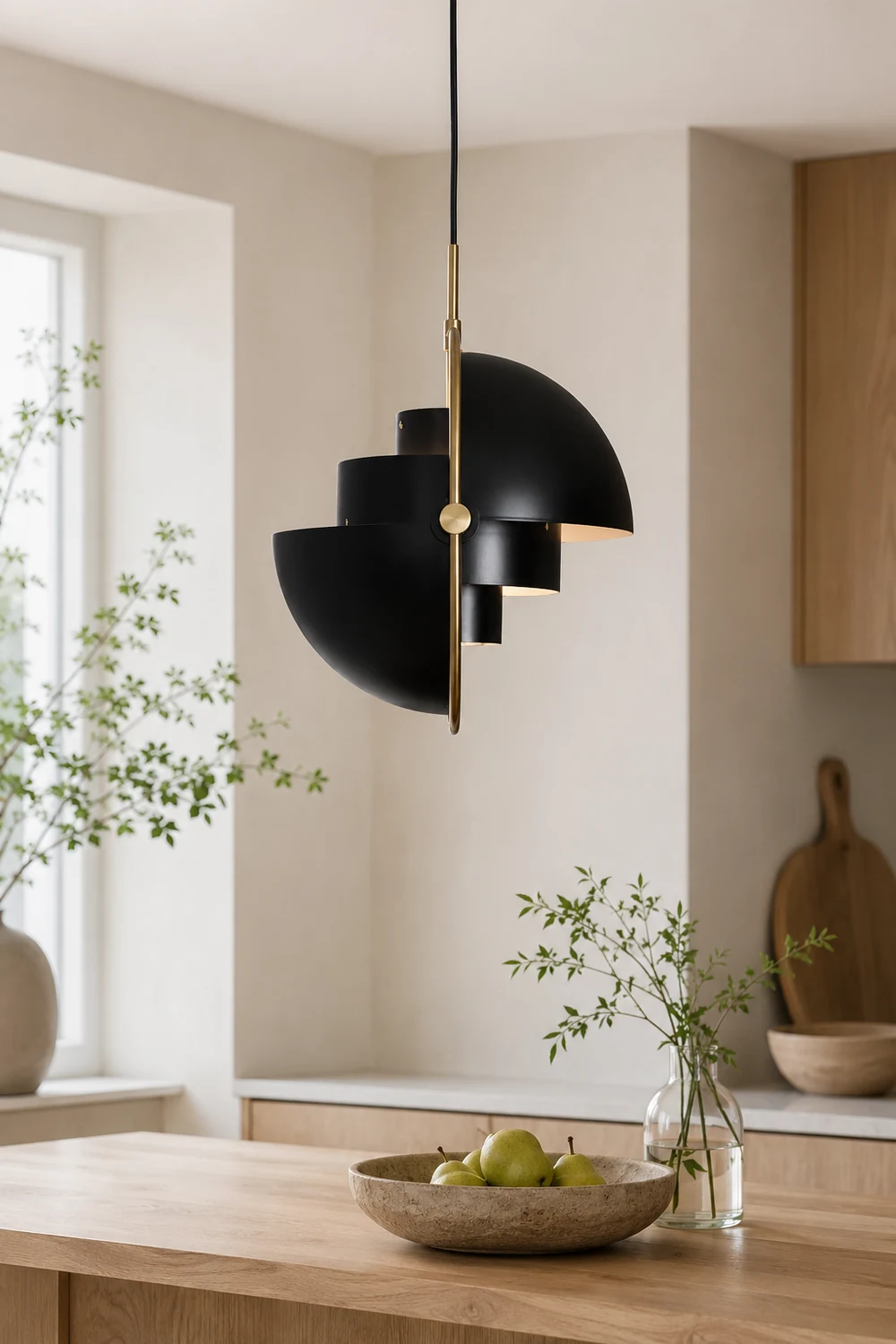 Modern Geometric Metal Pendant Light, Kitchen Island - Lumpaz
