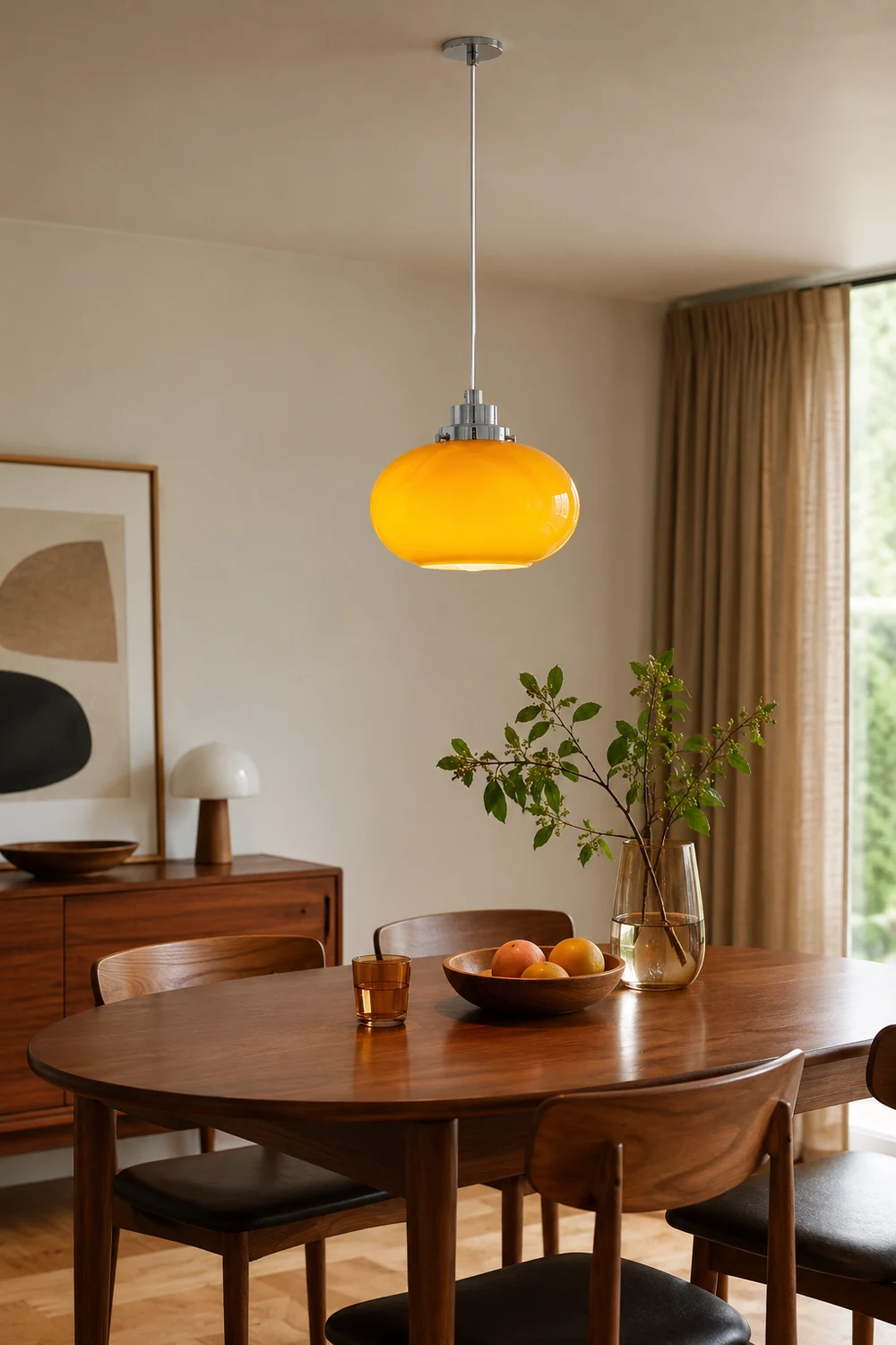 Oval Persimmon Pendant Light - Lumpaz