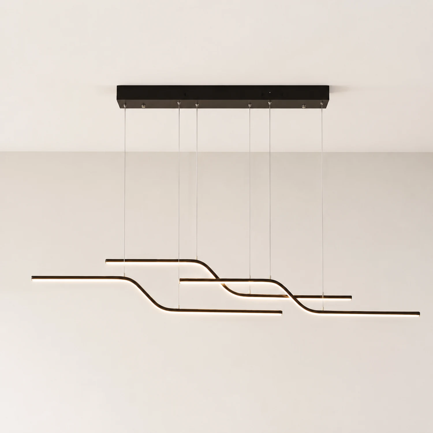 Minimalist Geometric Metal 3 Light Pendant Light, Dining Room - Lumpaz