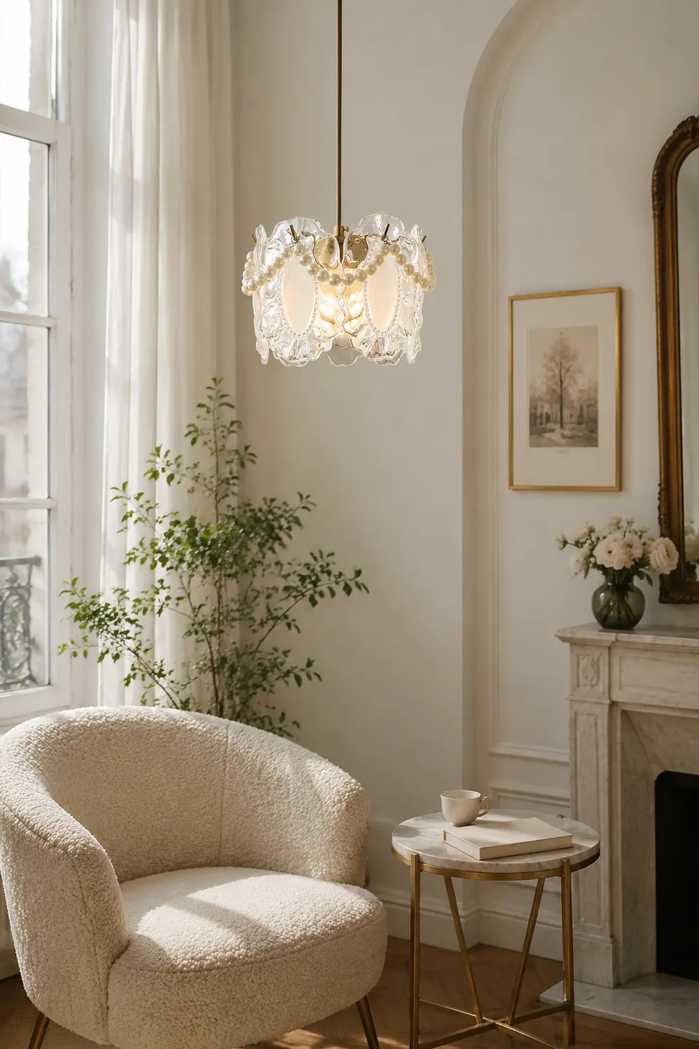 Floral Glass Pendant Lamp - Lumpaz