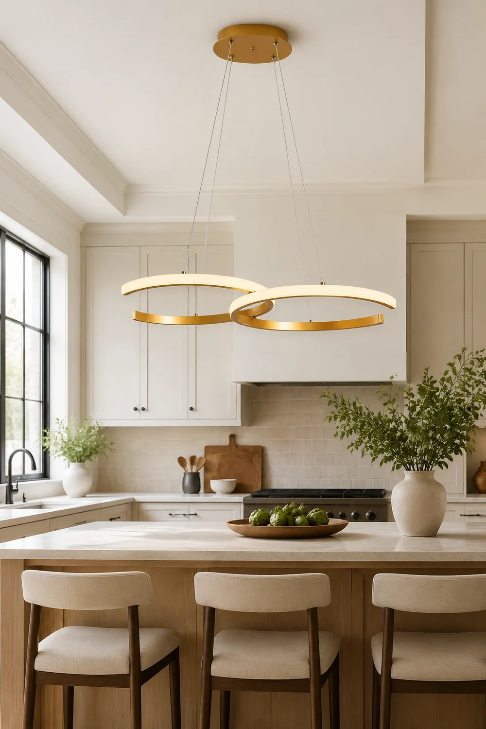 Modern Minimalist Pendant Light, Double-C - Lumpaz