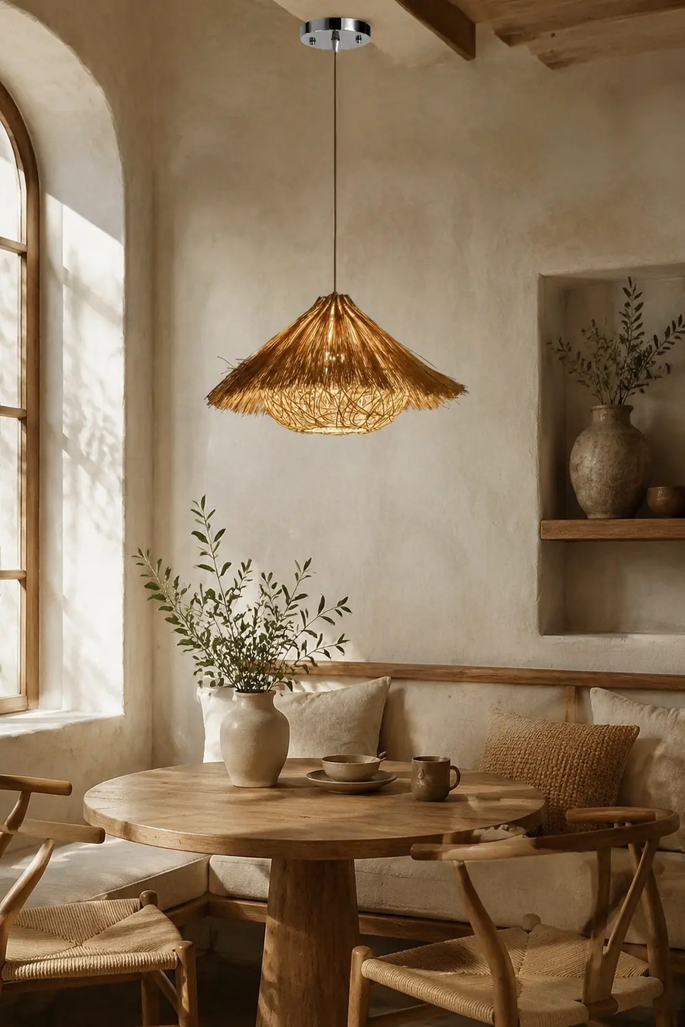 Muto Hand-Woven Rattan Modelling Pendant Light - Lumpaz