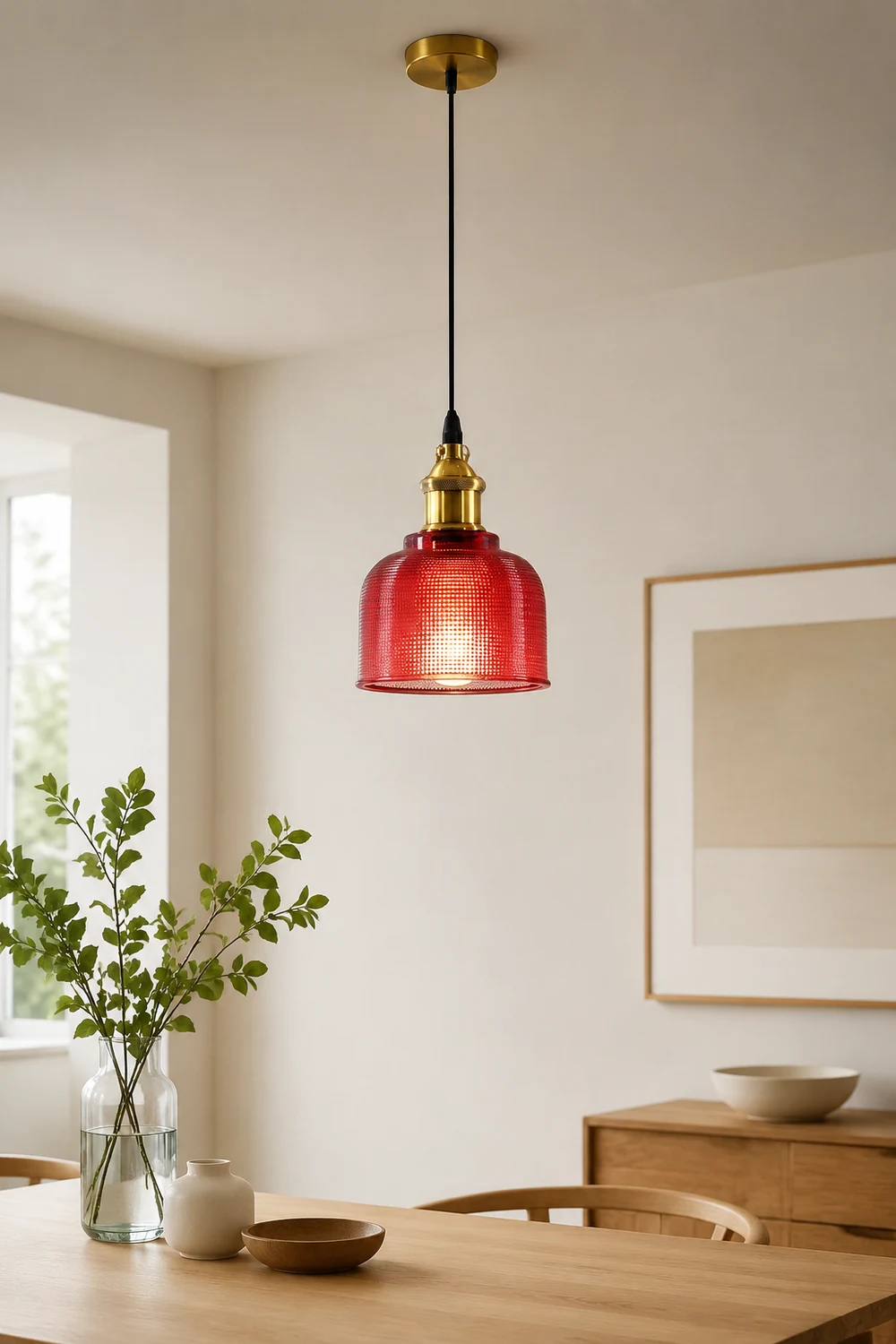 Hailie Glass Art Deco Pendant Lights,Colorful - Lumpaz