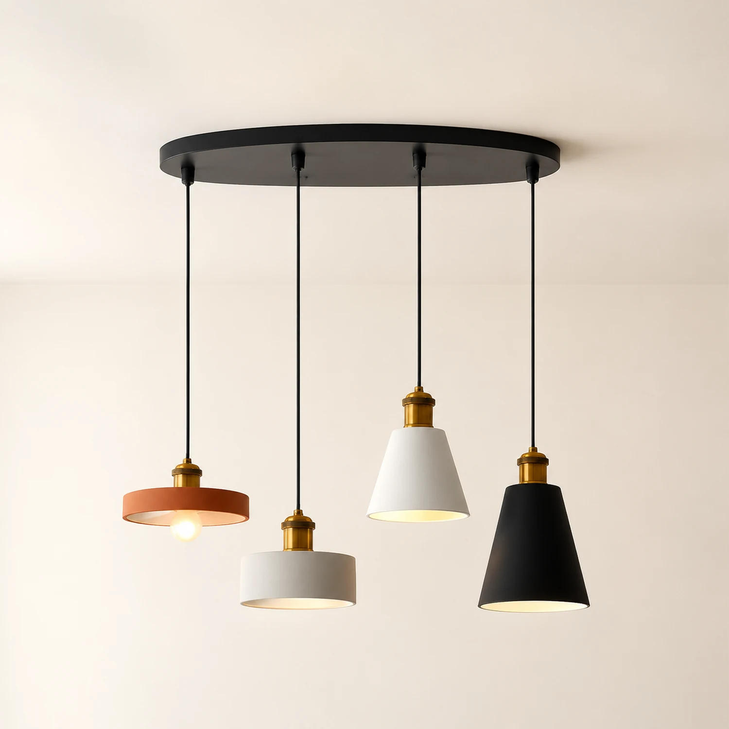 Morandi Pendant Light Colorful Art Deco, Metal/Resin, Bedroom - Lumpaz
