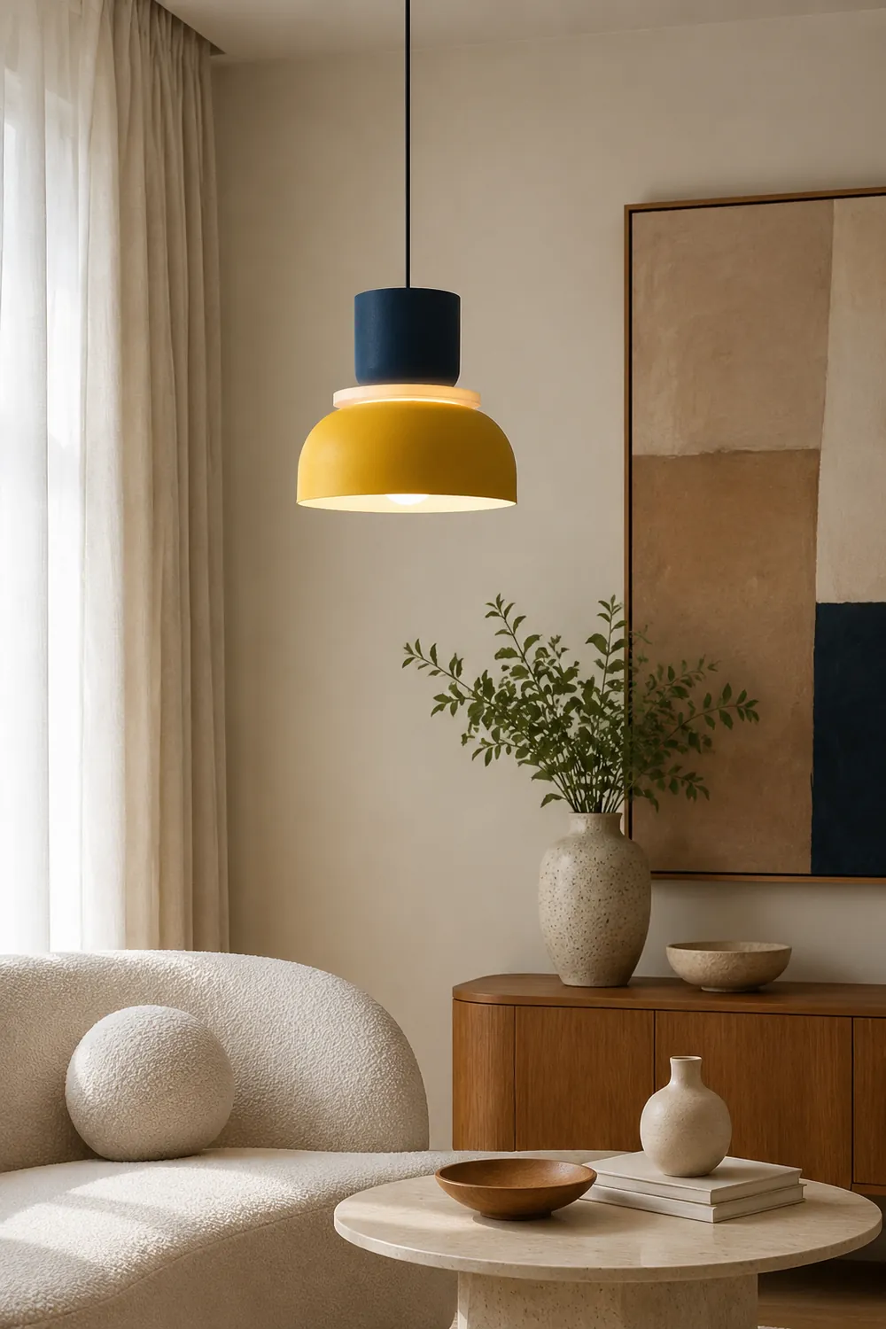 Morandi Pendant Light, Island, Contrast Color, Industrial - Lumpaz