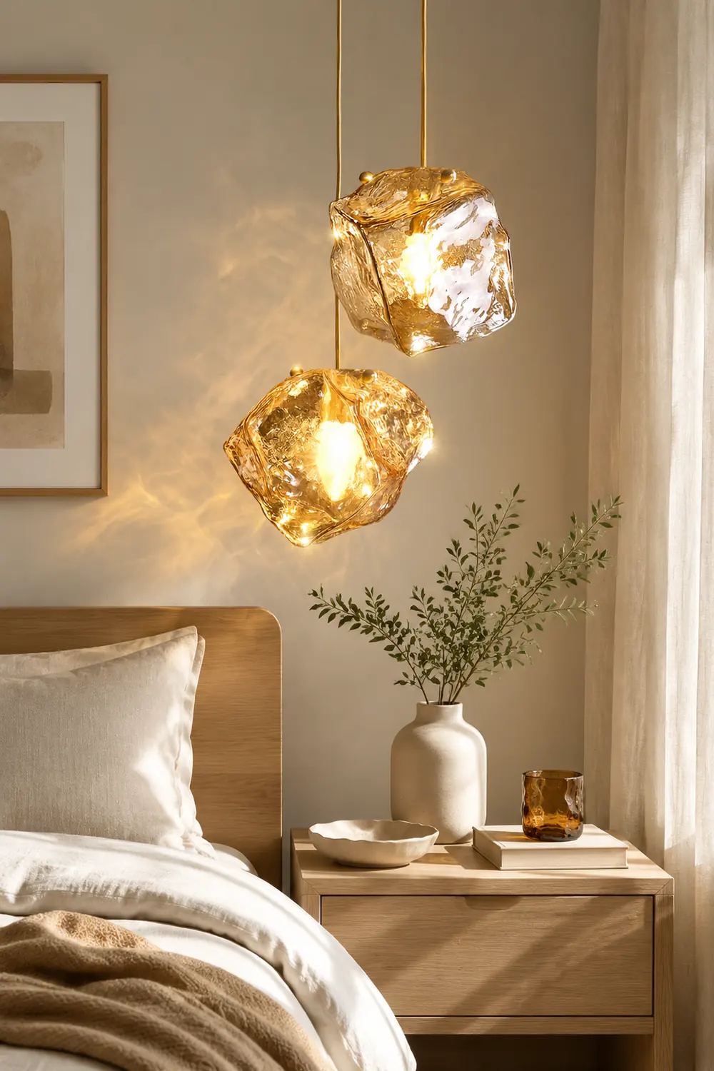 Illyria Ice Glass Pendant Lamp - Lumpaz
