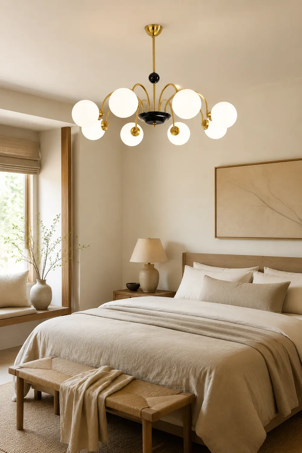 Modern Globe Glass Art Deco Chandelier, Living Room - Lumpaz