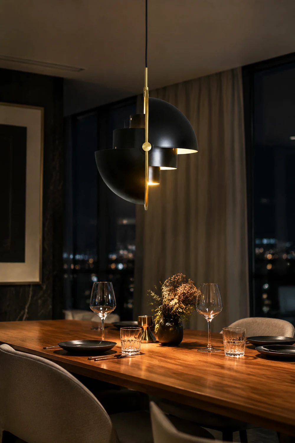 Modern Geometric Metal Pendant Light, Kitchen Island - Lumpaz