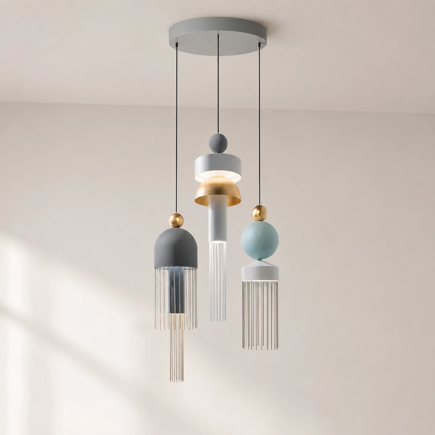 Colon Modern Tassel Metal Pendant Light - Lumpaz