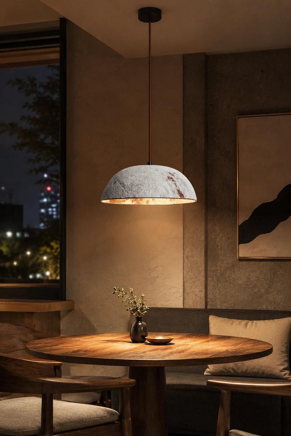 Half Dome Vintage Ceramic Pendant Lamp - Lumpaz
