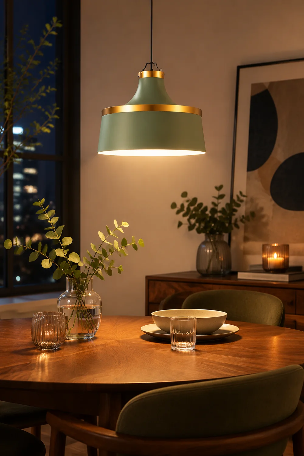 Morandi Modern Colorful Single Pendant Light, Metal Shade - Lumpaz