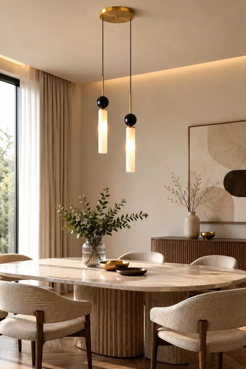 Marble Vertical Pendant Lamp - Lumpaz