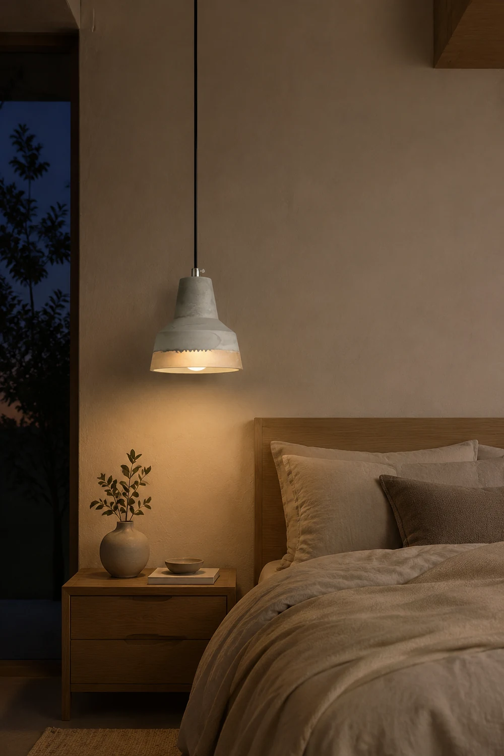 Delia Cement Pendant Light - Lumpaz