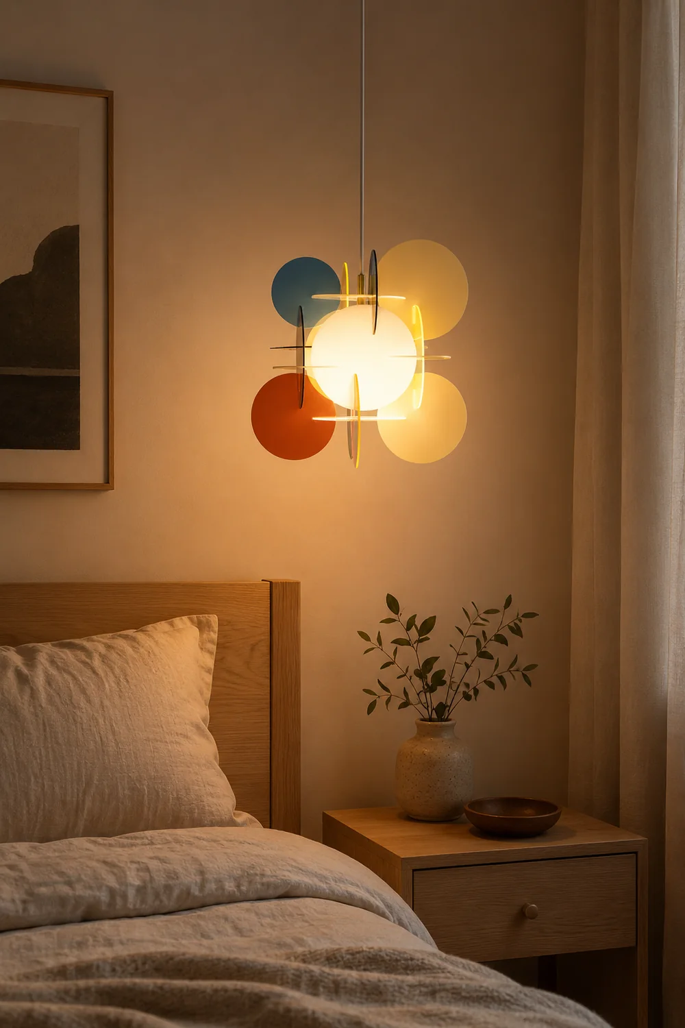Morandi Modern Colorful Art Creative Pendant Light, Metal/Acrylic - Lumpaz