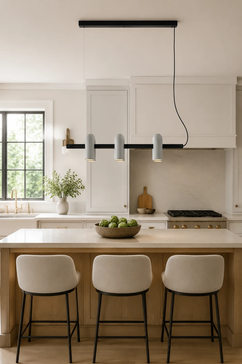Felix Modern Pendant Light Linear with 3 U-Shaped Light - Lumpaz