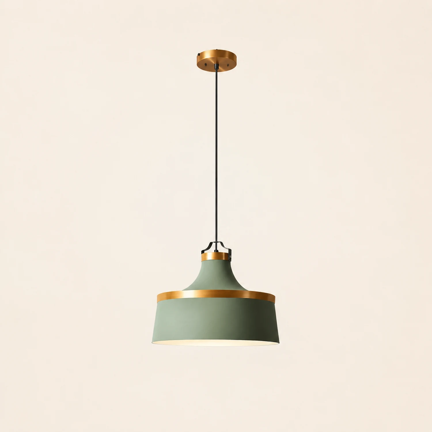 Morandi Modern Colorful Single Pendant Light, Metal Shade - Lumpaz