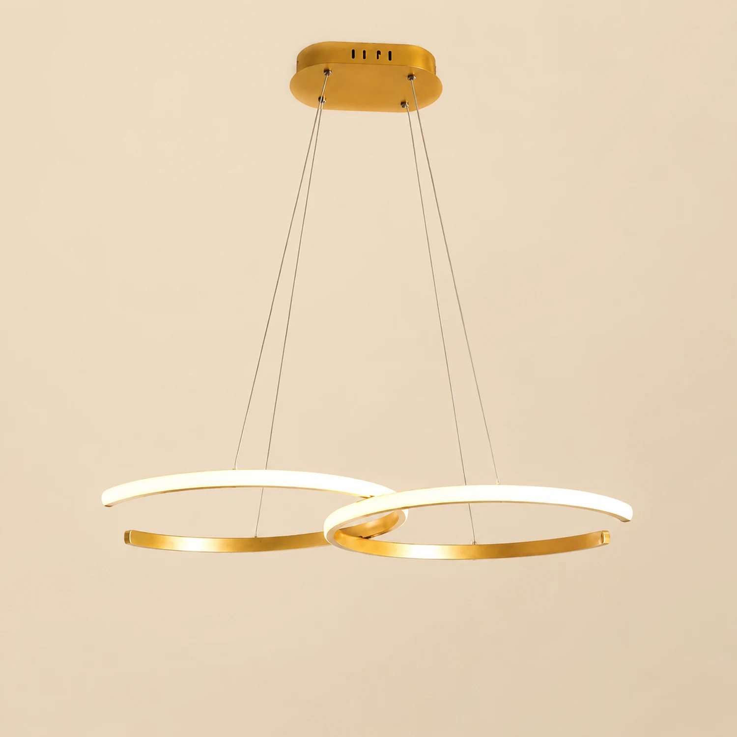 Modern Minimalist Pendant Light, Double-C - Lumpaz